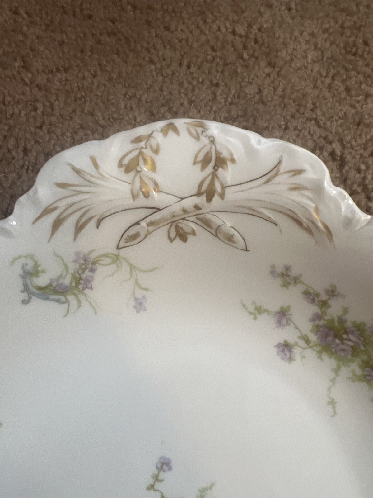 Antique RARE Haviland & Co France 10.25”x 9” Bowl Limoges Schleiger 57F China