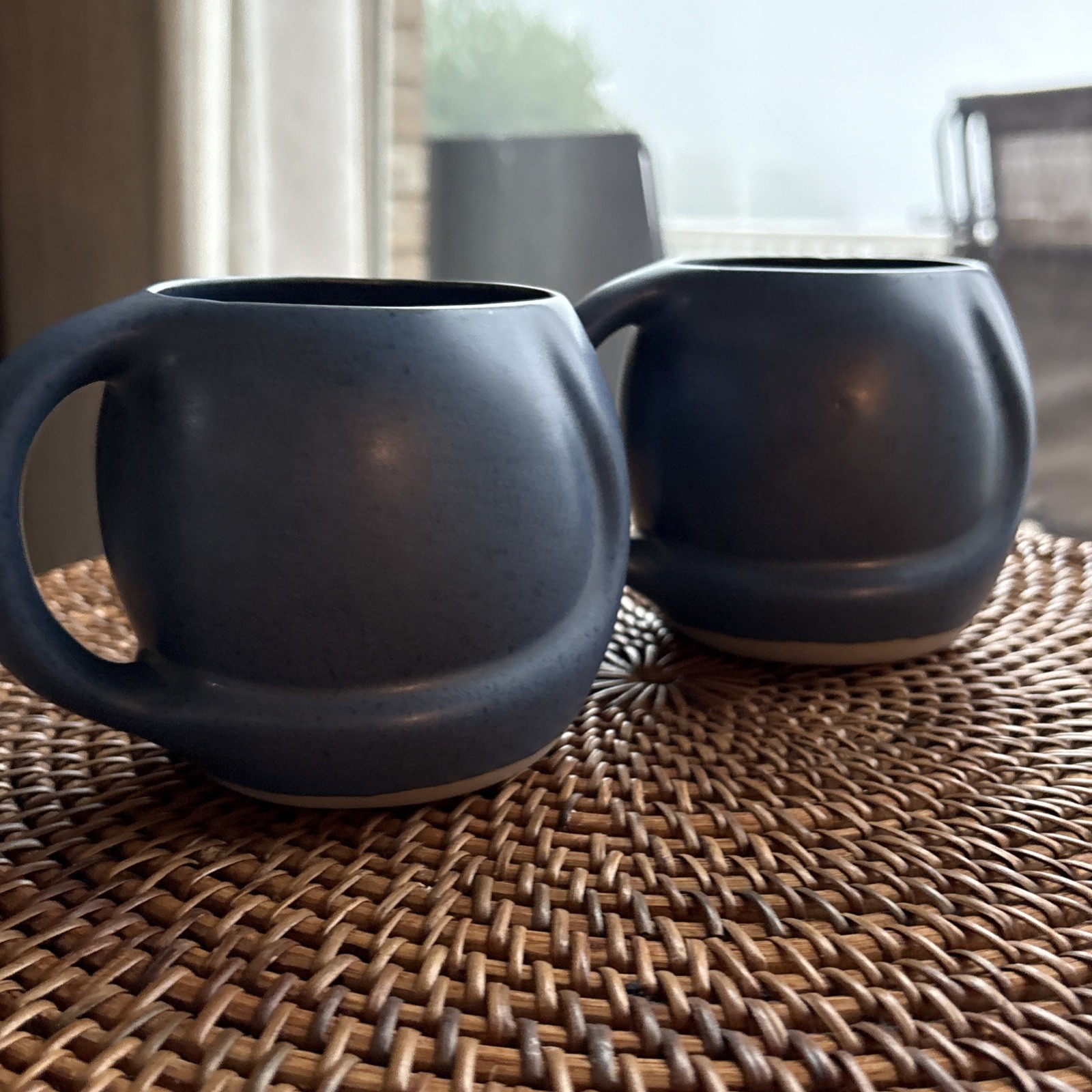 POD Studio Art Pottery Blue Chickadee Mug Maine Signed Vintage