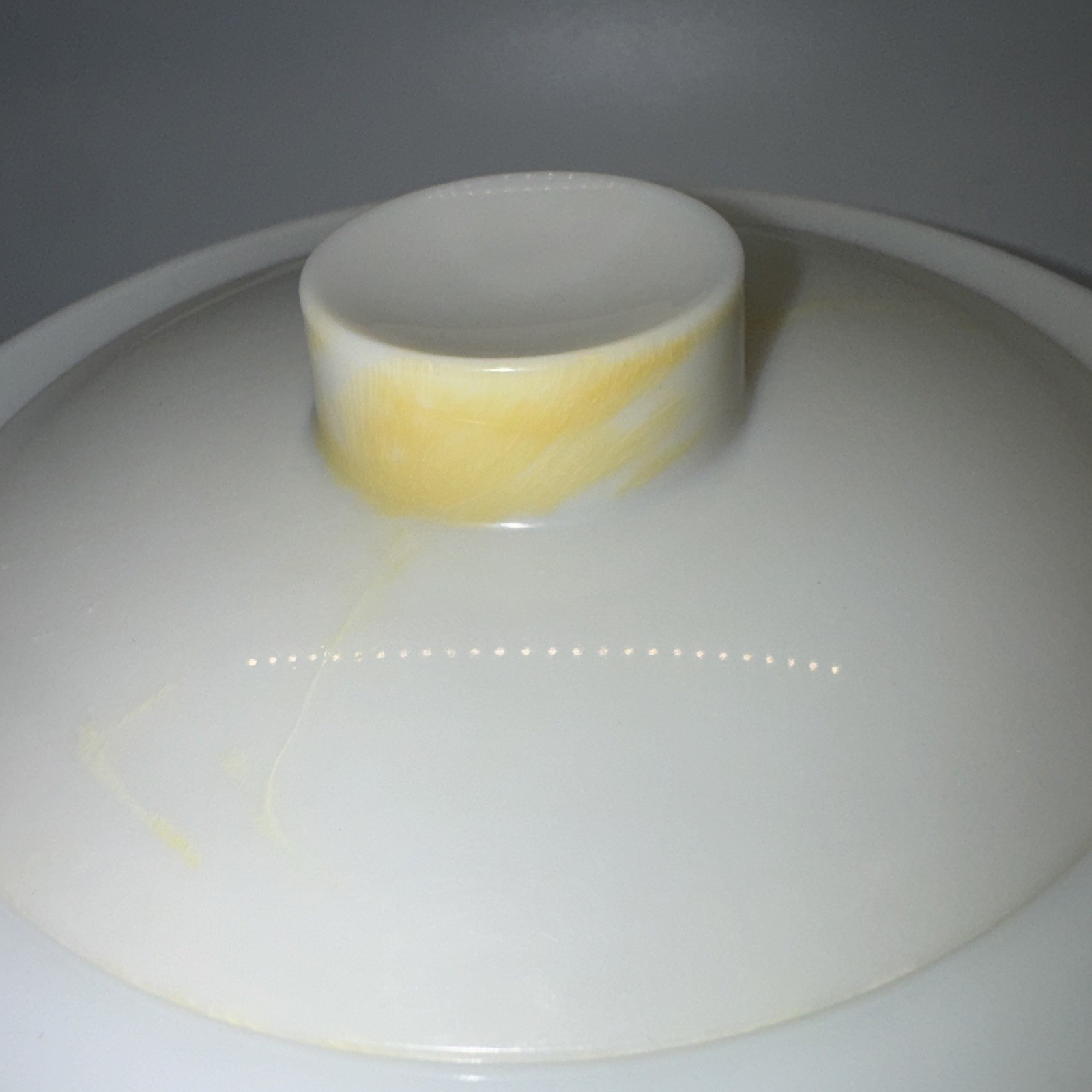 Vintage Pyrex Butterfly Gold Butter Tub w Plastic Lid