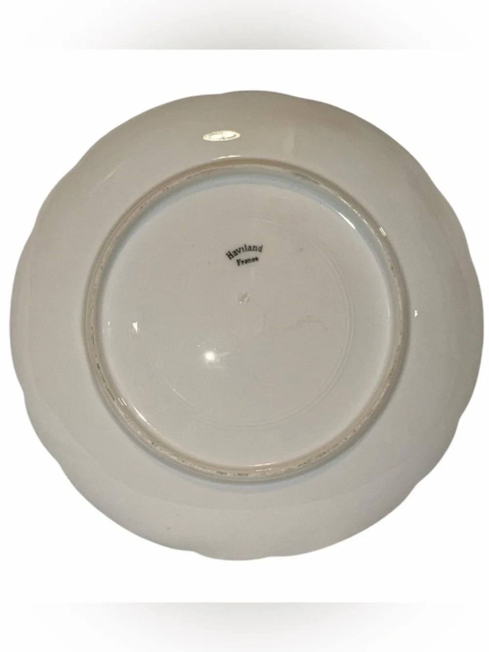 Antique Haviland France Limoges Blanks Hand Painted Scalloped Porcelain Plate