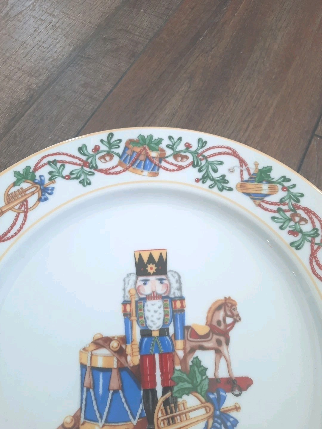 Block Spal Whimsy Christmas 12″ Chop Plate Round Platter Portugal Vintage 1992