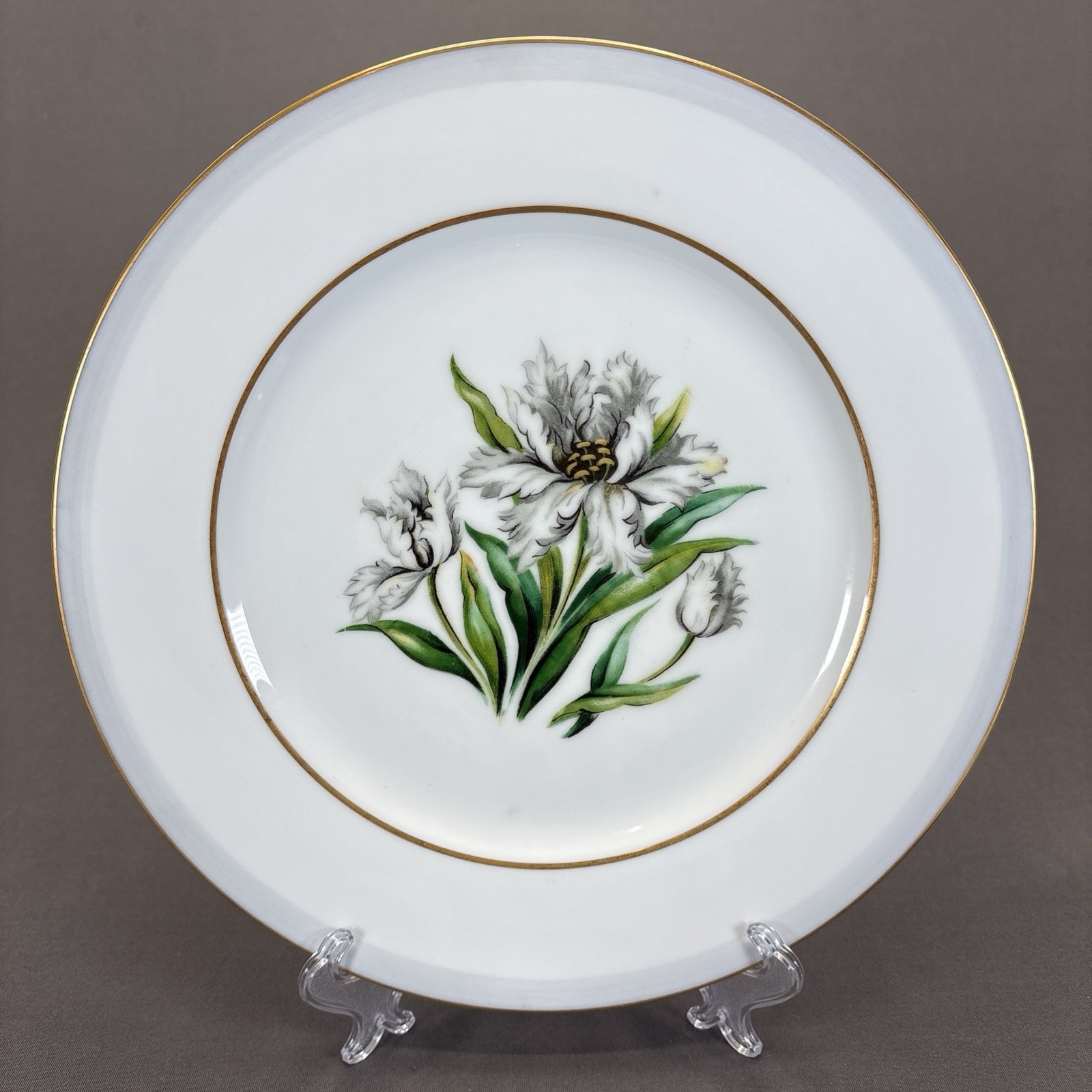 Citadel Fine China Ashworth Dinner Plate 10 5/8″ Replacements White Flower