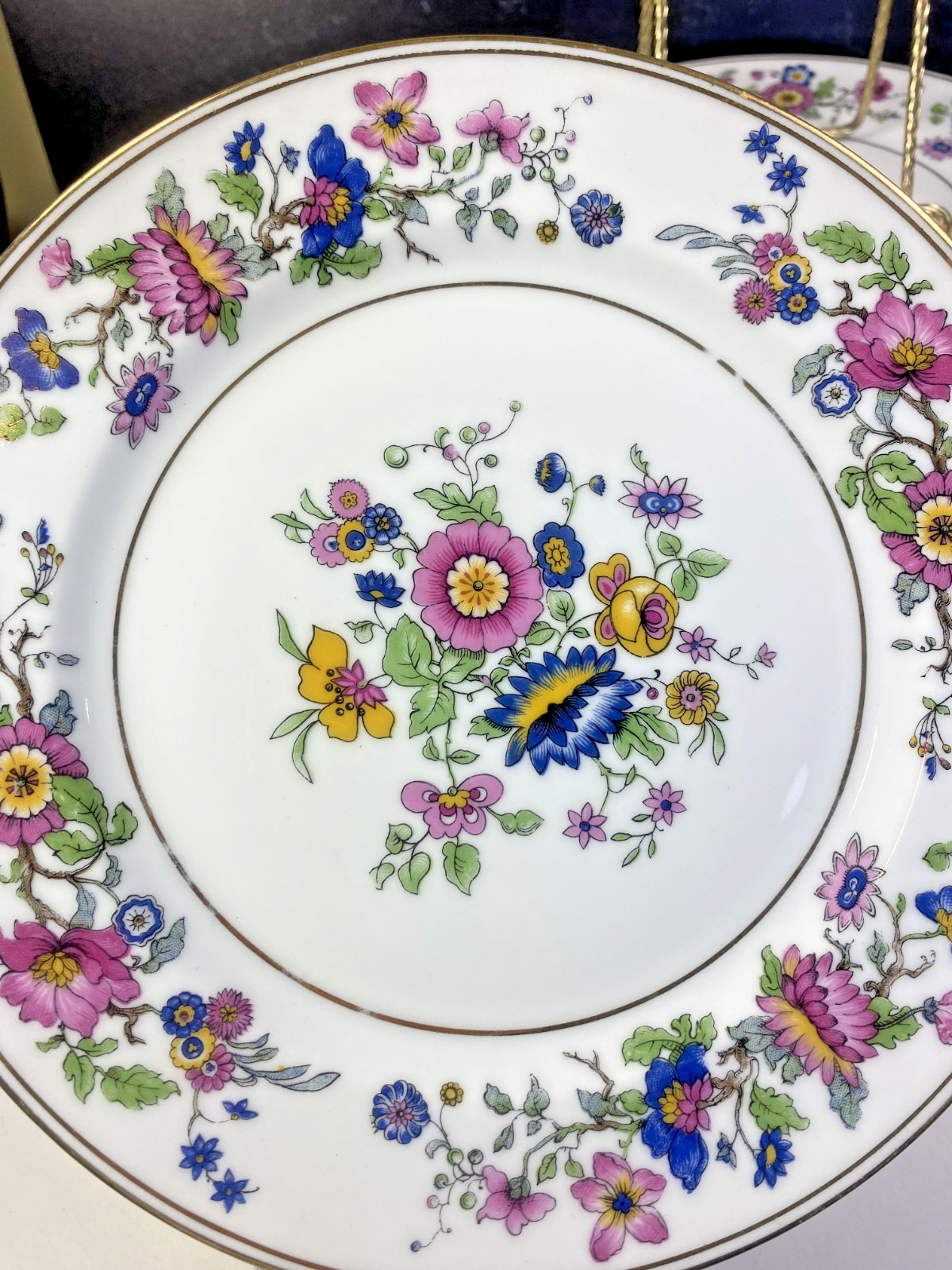 12 Limoges France Floral Bailey Banks & Biddle Co. Phila. 8.75″ Salad Plates