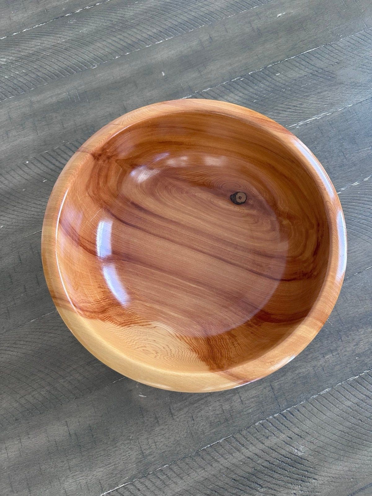 Pinetop Bowls Linda Staehe Alligator Juniper Wood Bowl 11” Southwestern Decor