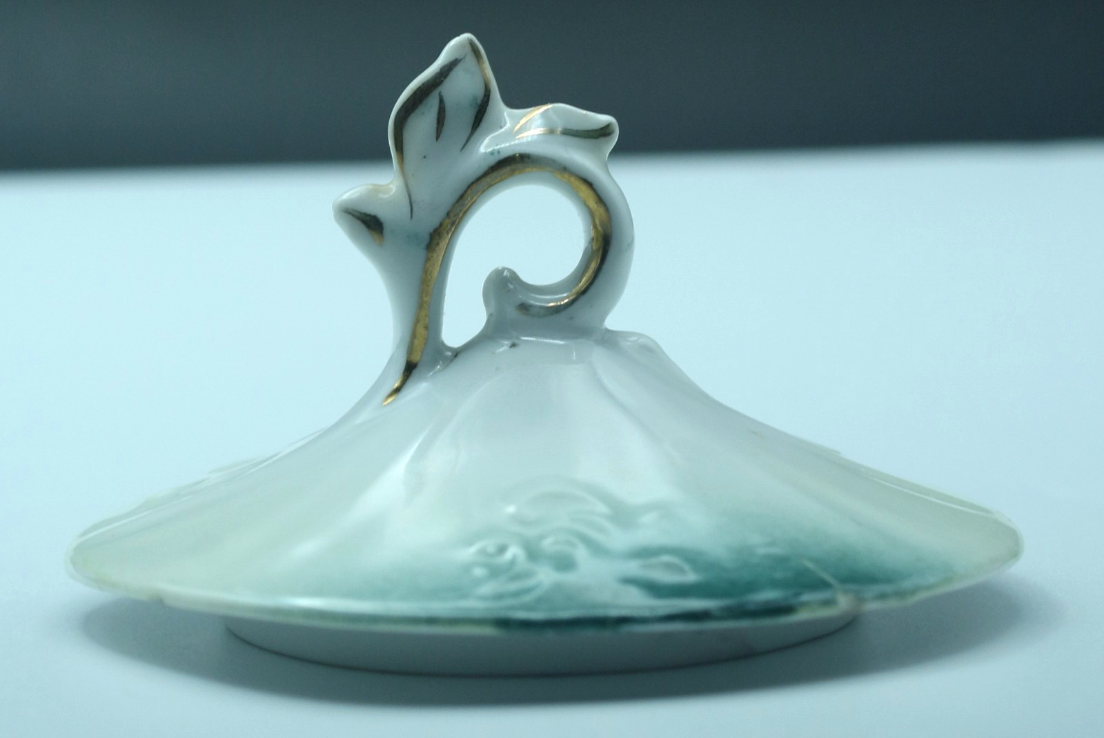Antique R.S. Prussia Attributed Lidded Creamer Pink Roses Green Unmarked
