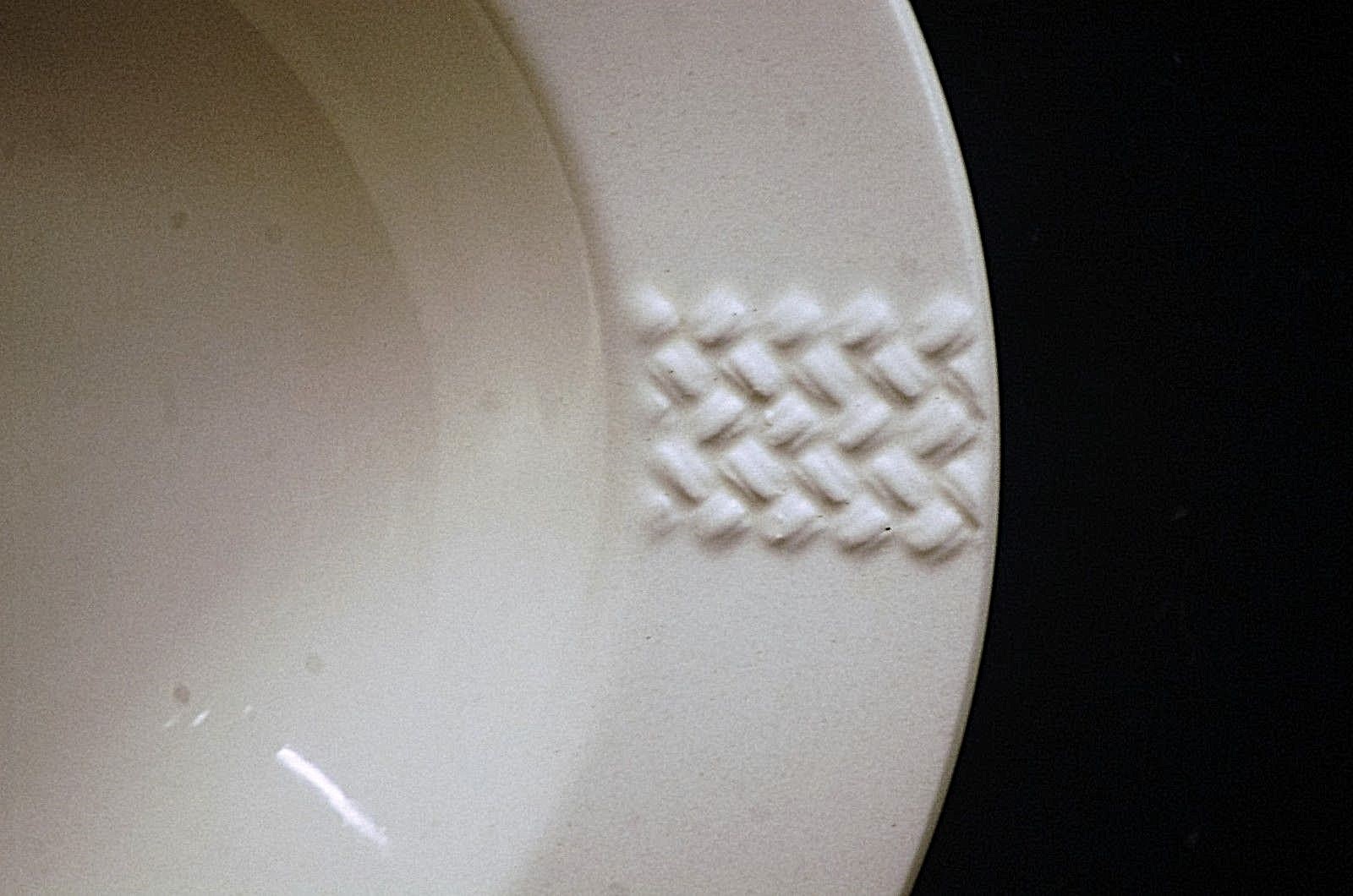 Classic Gourmet Basics by Mikasa Aft White Soup Cereal Bowl Basketweave Rimmed