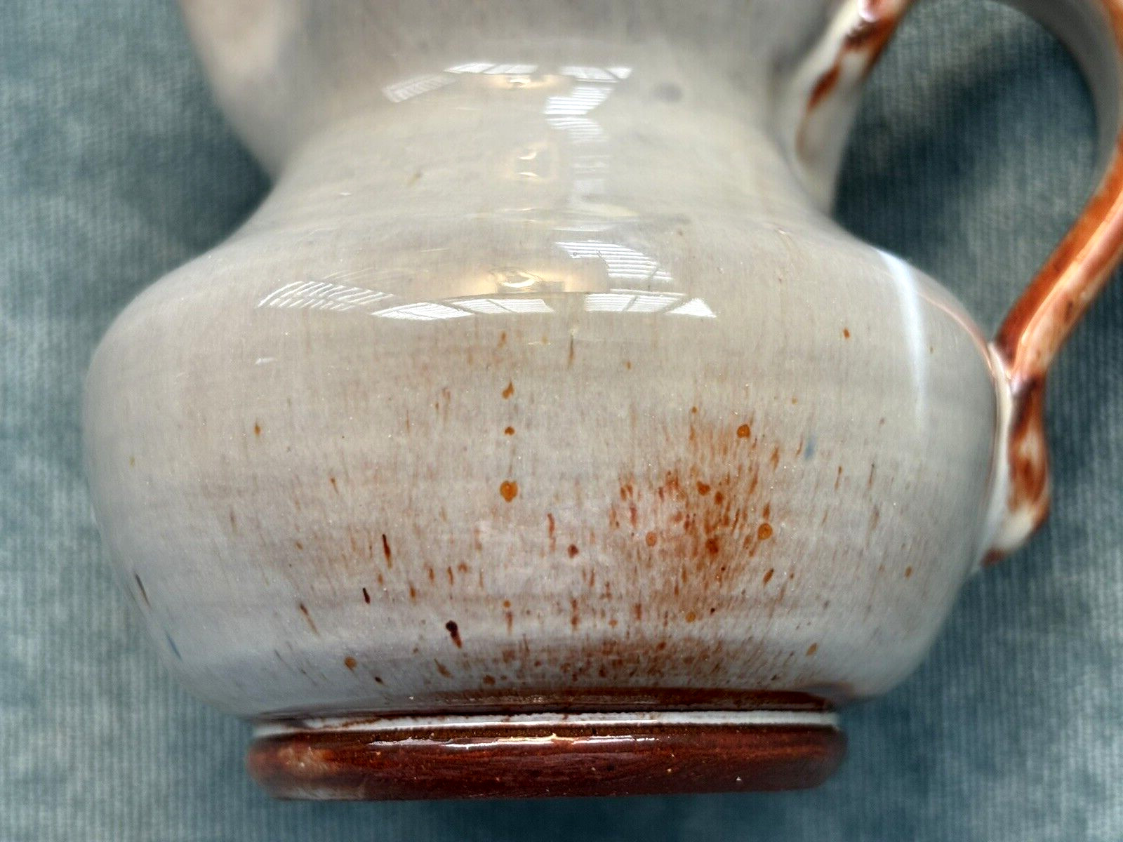 Seagrove Pottery Pitcher – Cole Pottery – Signed – Red Eye Gravy Glaze – 3.5 in