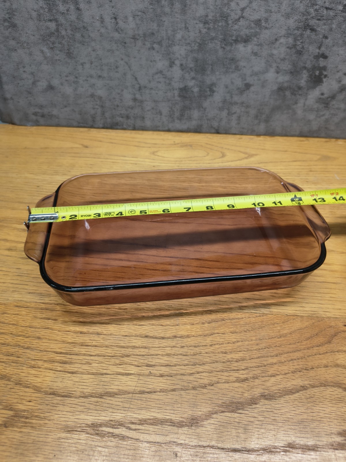 Pyrex 232-R Cranberry Glass Baking Pan Casserole Dish