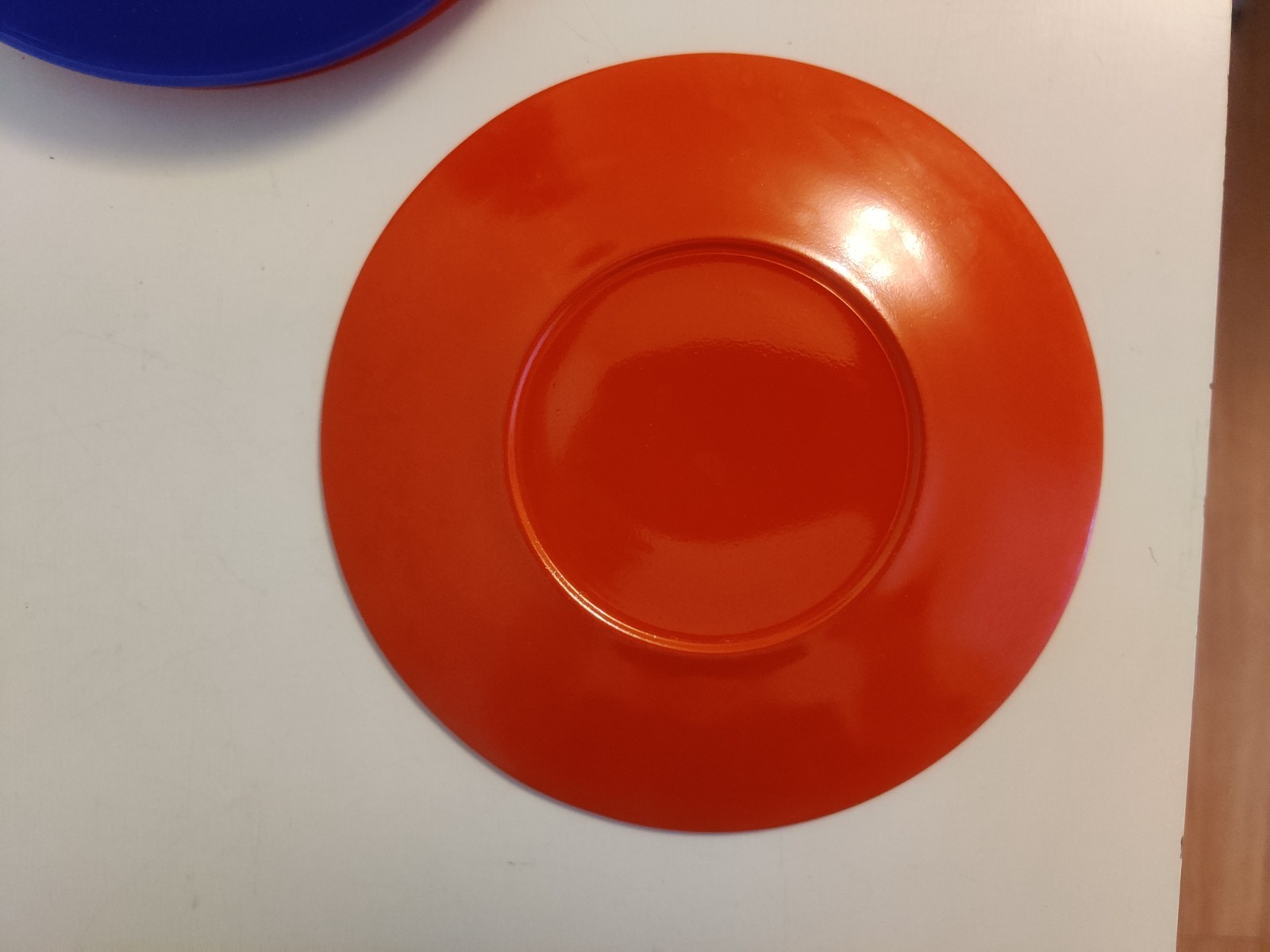 Anchor Hocking 1938 Rainbow Tangerine Red 6.25 IN Dessert Plate