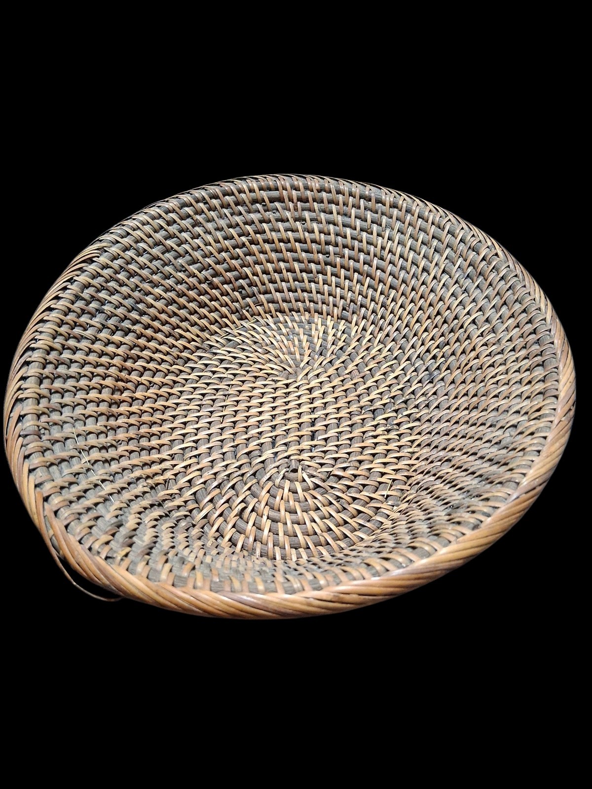 Round Rattan Brown Oval Decorative Bowl Key bowl fruit bowl Made in Indonesia