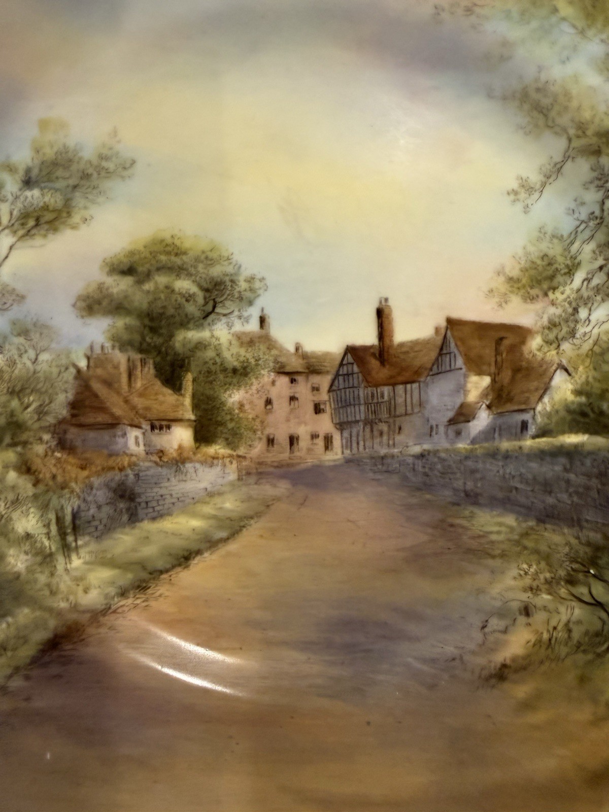 Pristine 1952 Royal Worcester Tewkesbury Plate Signed J. Smith 10.5″