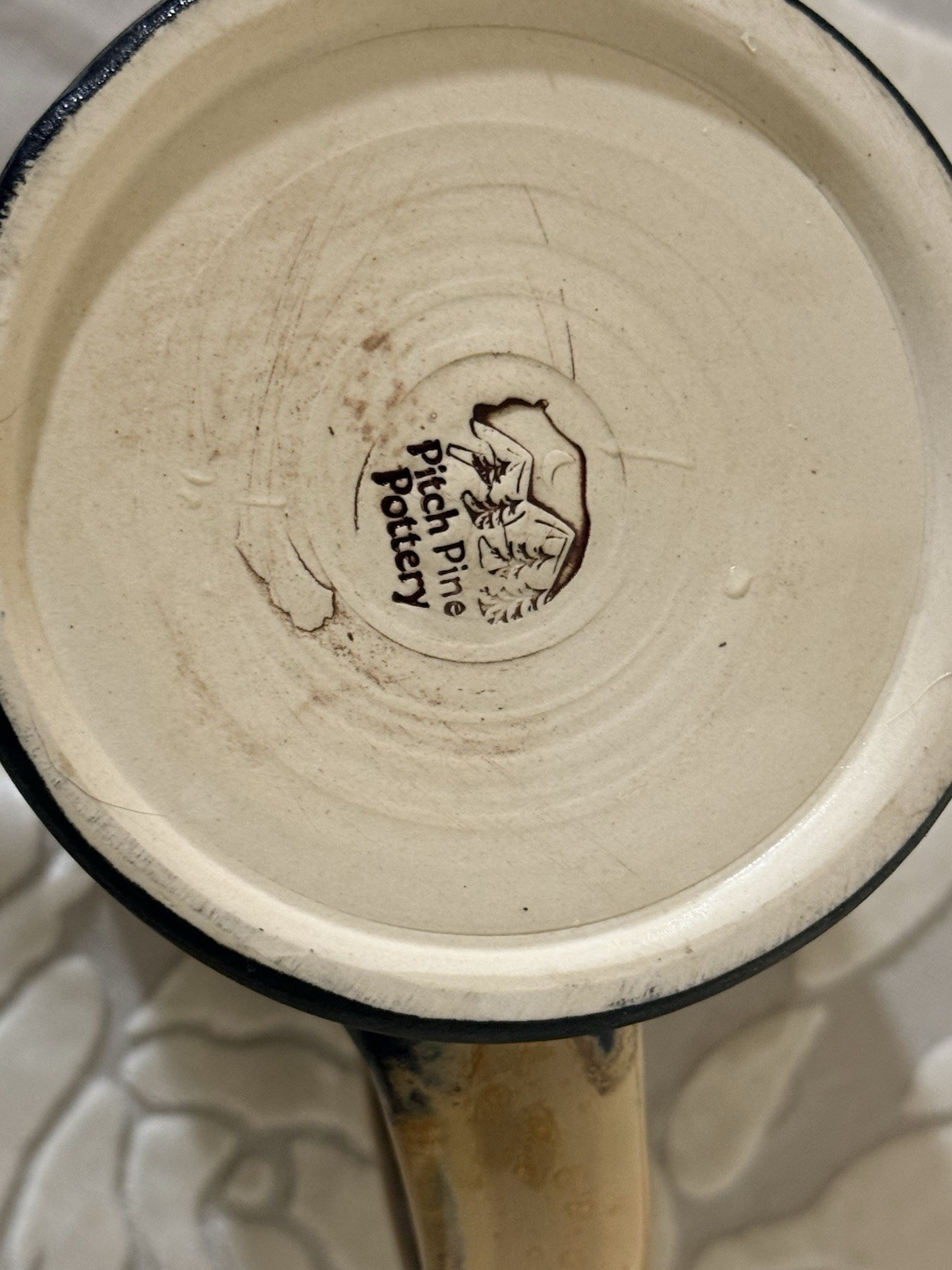 Pitch Pine Pottery Handmade Ceramic Mug Bee Floral