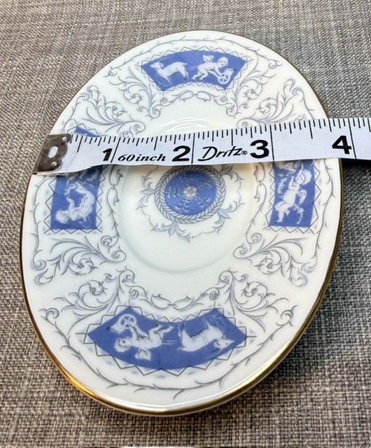 6 pc COALPORT England Revelry Pattern Fine Bone China Salt & Pepper, Gravy Boat