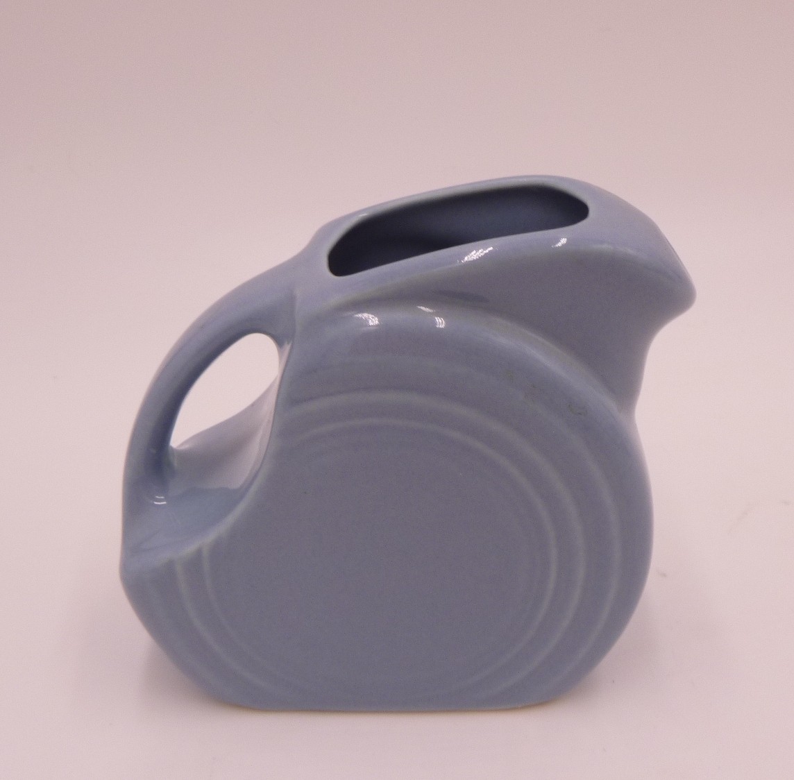 Fiesta Mini Disc Disk Pitcher Blue Fiestaware Small Creamer Syrup