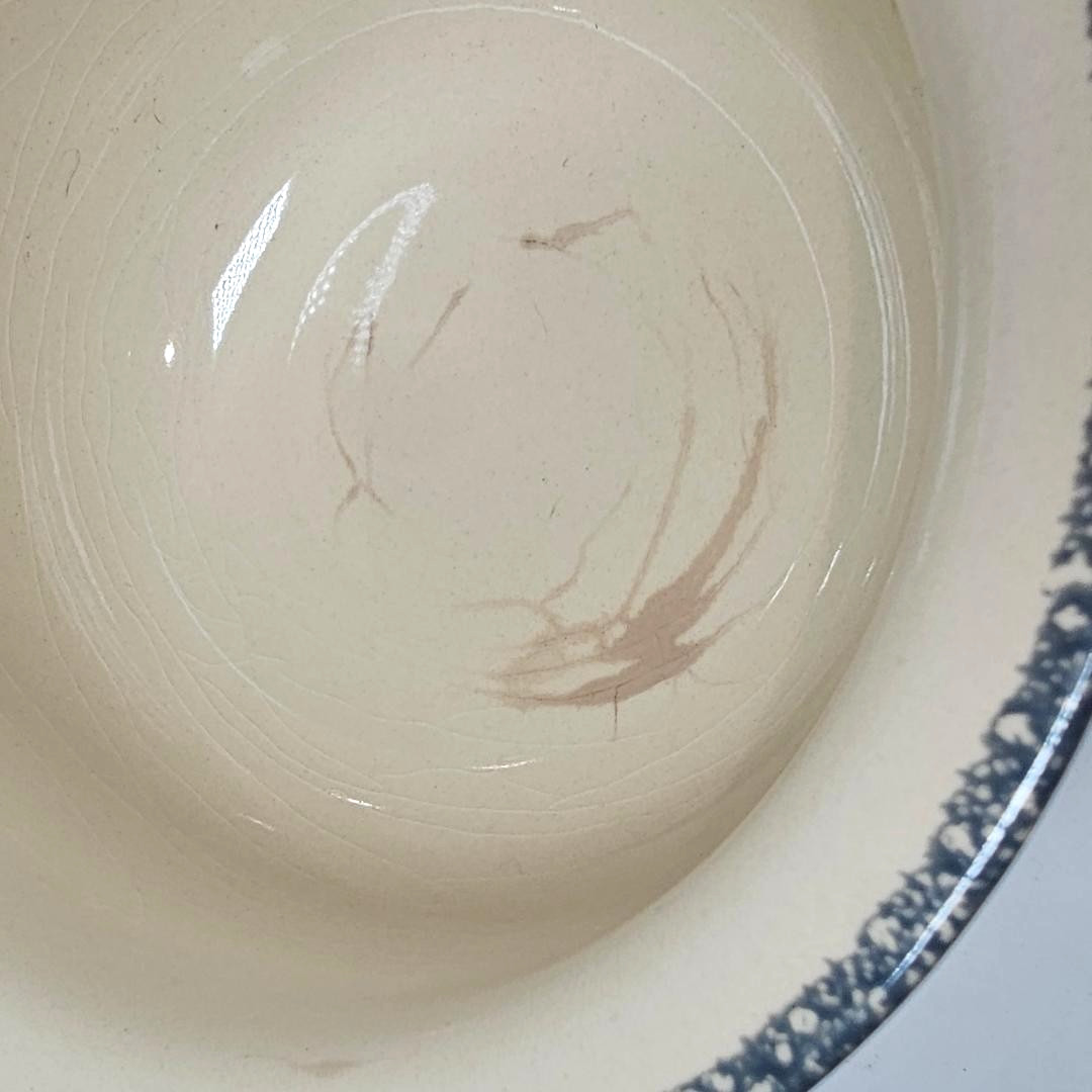 4 pc Set VTG Home & Garden Party Cereal Soup Bowls Lot Stoneware Country Fruit