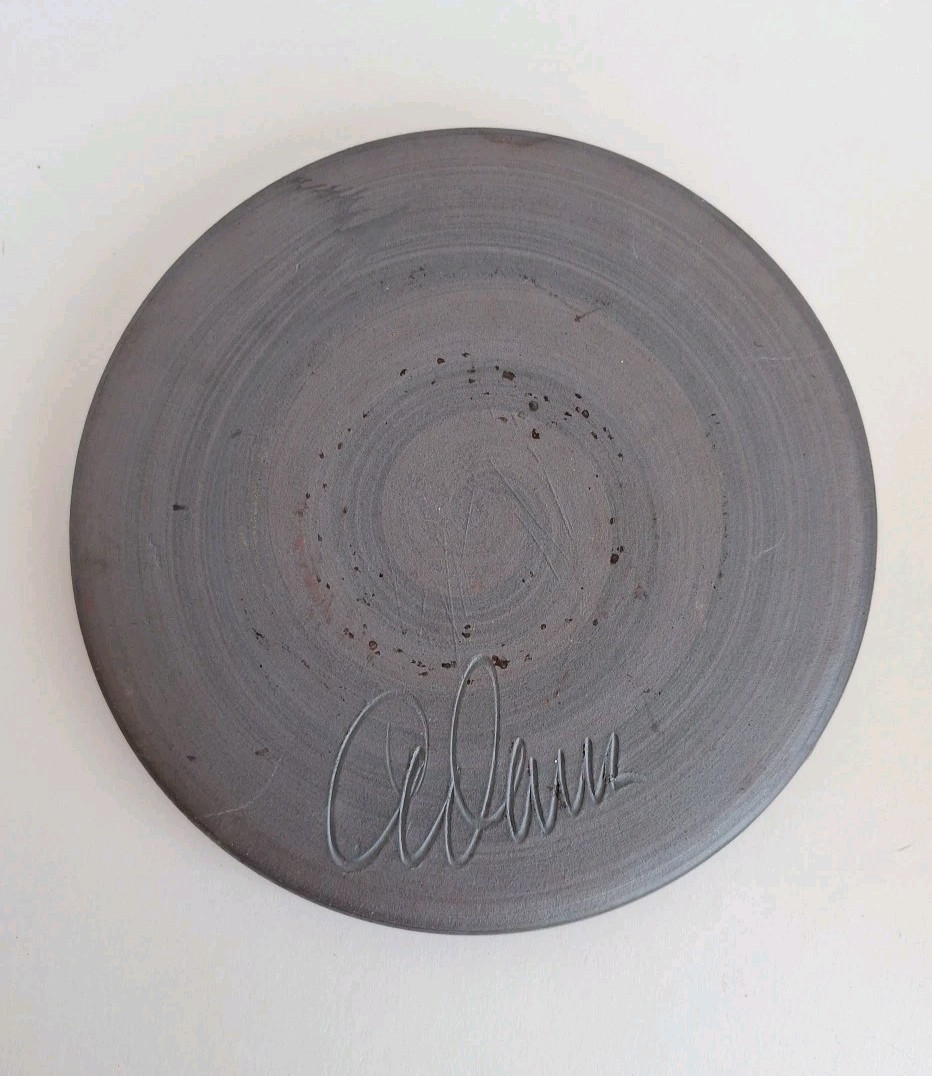 Doug Adams “The Wave” Salad Plates 8.25″ Signed Studio Art Pottery Set Of 4
