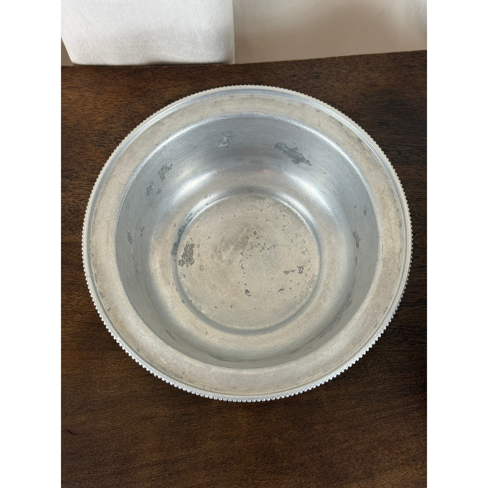 VTG 1960s BW Buenilum Hammered Aluminum Covered Casserole Dish w/Lid 8 5/8″