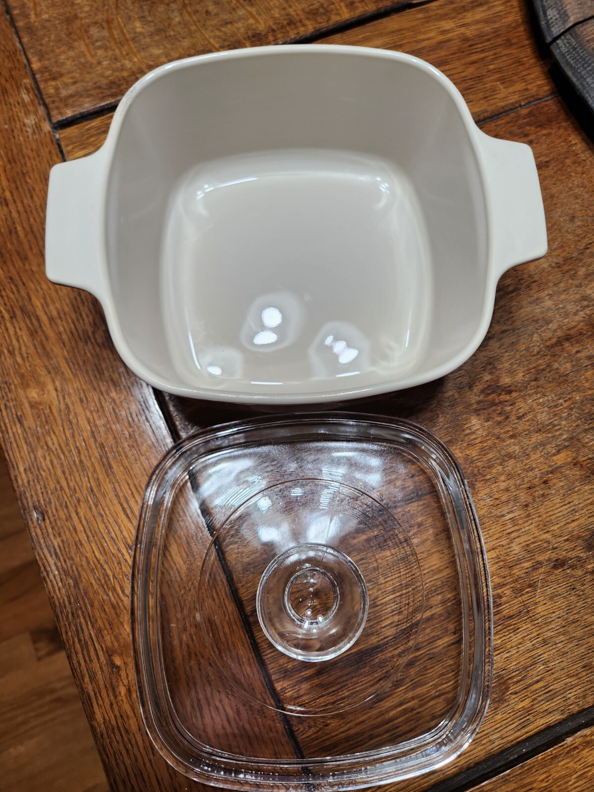 Corning Ware Cream A-2-B Baking Dish With Pyrex Glass Lid