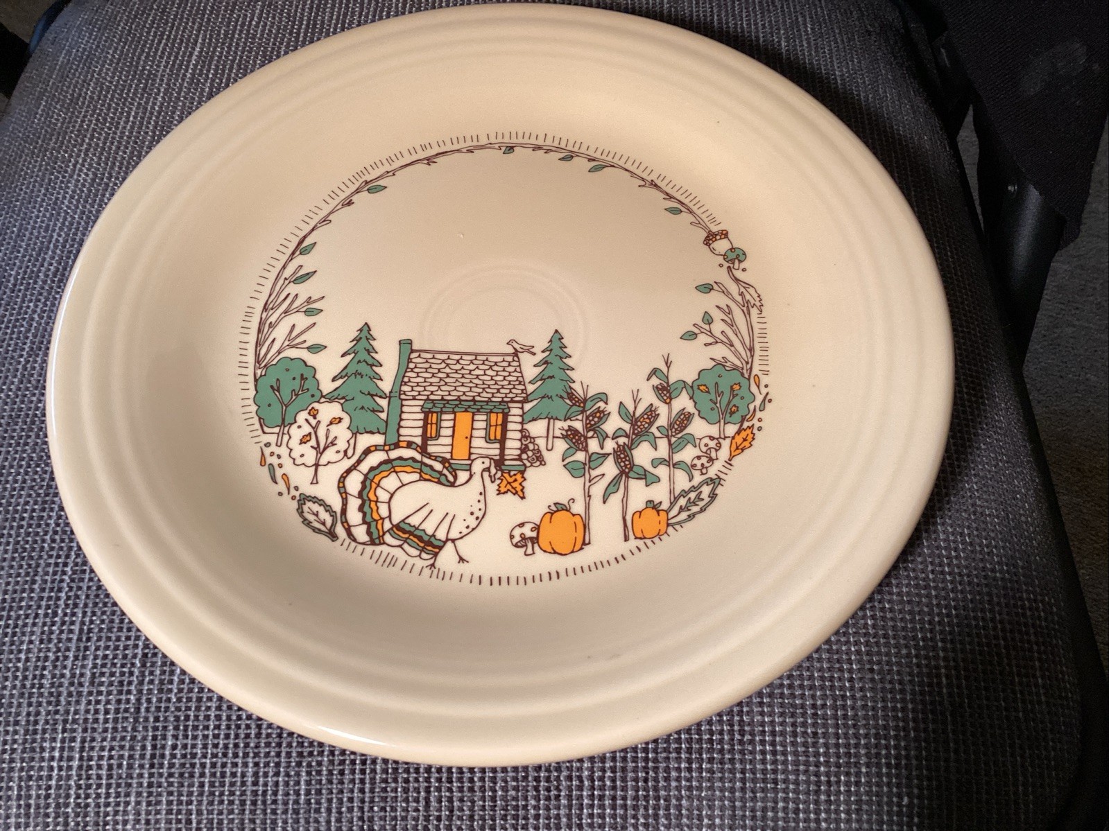 Fiesta Dinner Plate Fall Forest Turkey 10 1/2 Inches