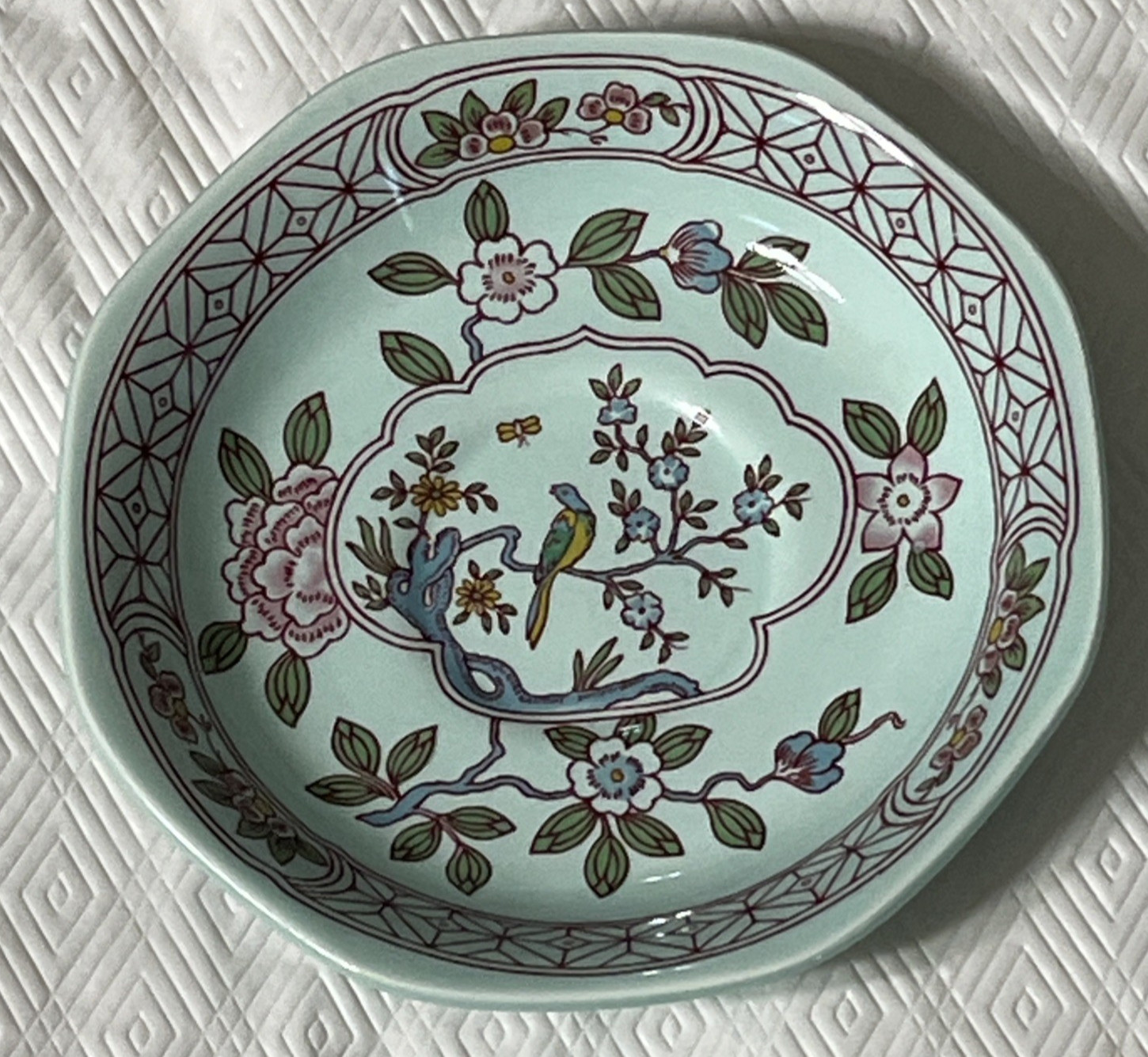 Adams Calyx Ware Singapore 5 1/2 Inch Saucer Berry Bowl Real English Ironstone