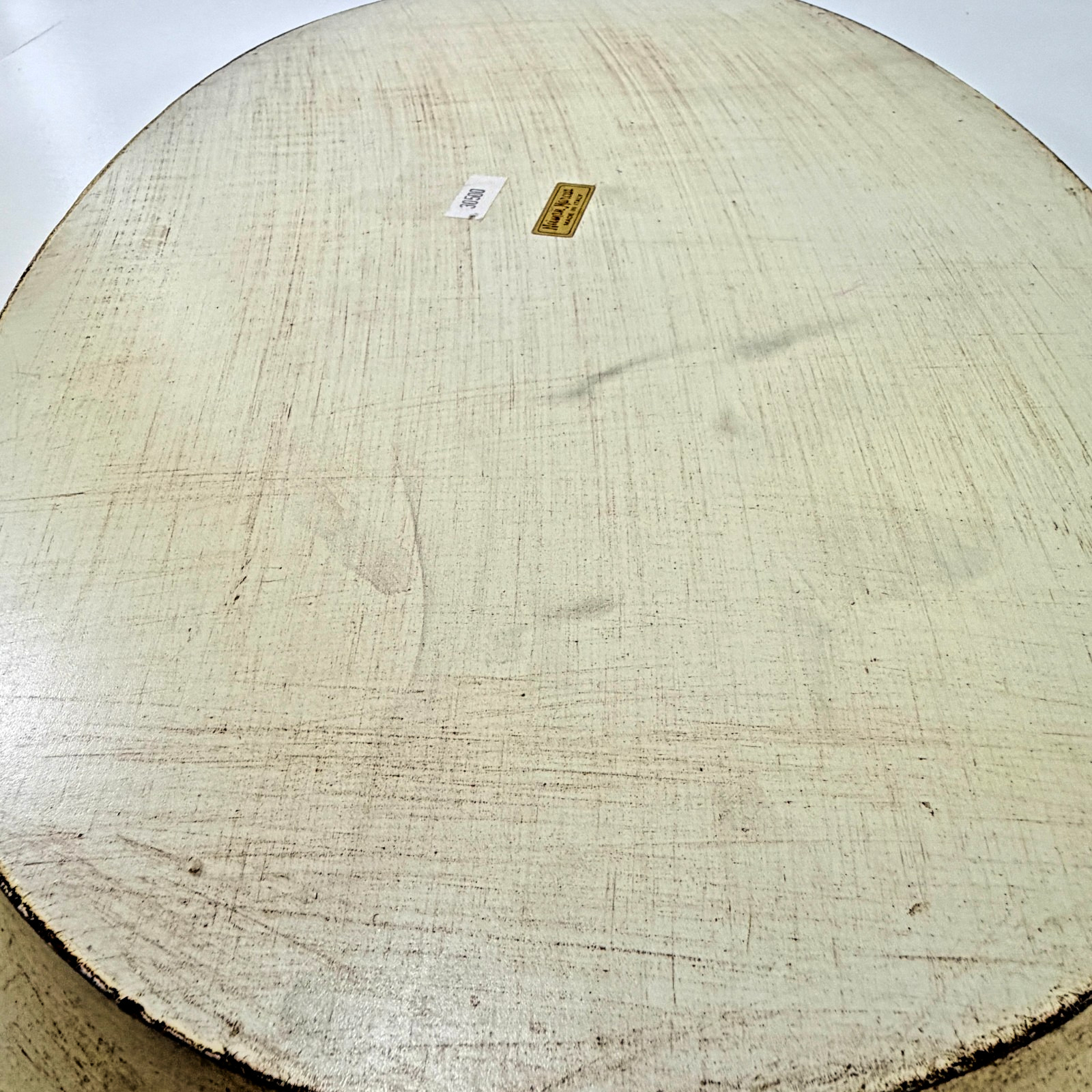 Vintage Neiman Marcus Italy Oval Wood Serving Tray Ivy Butterflies Basket Rim