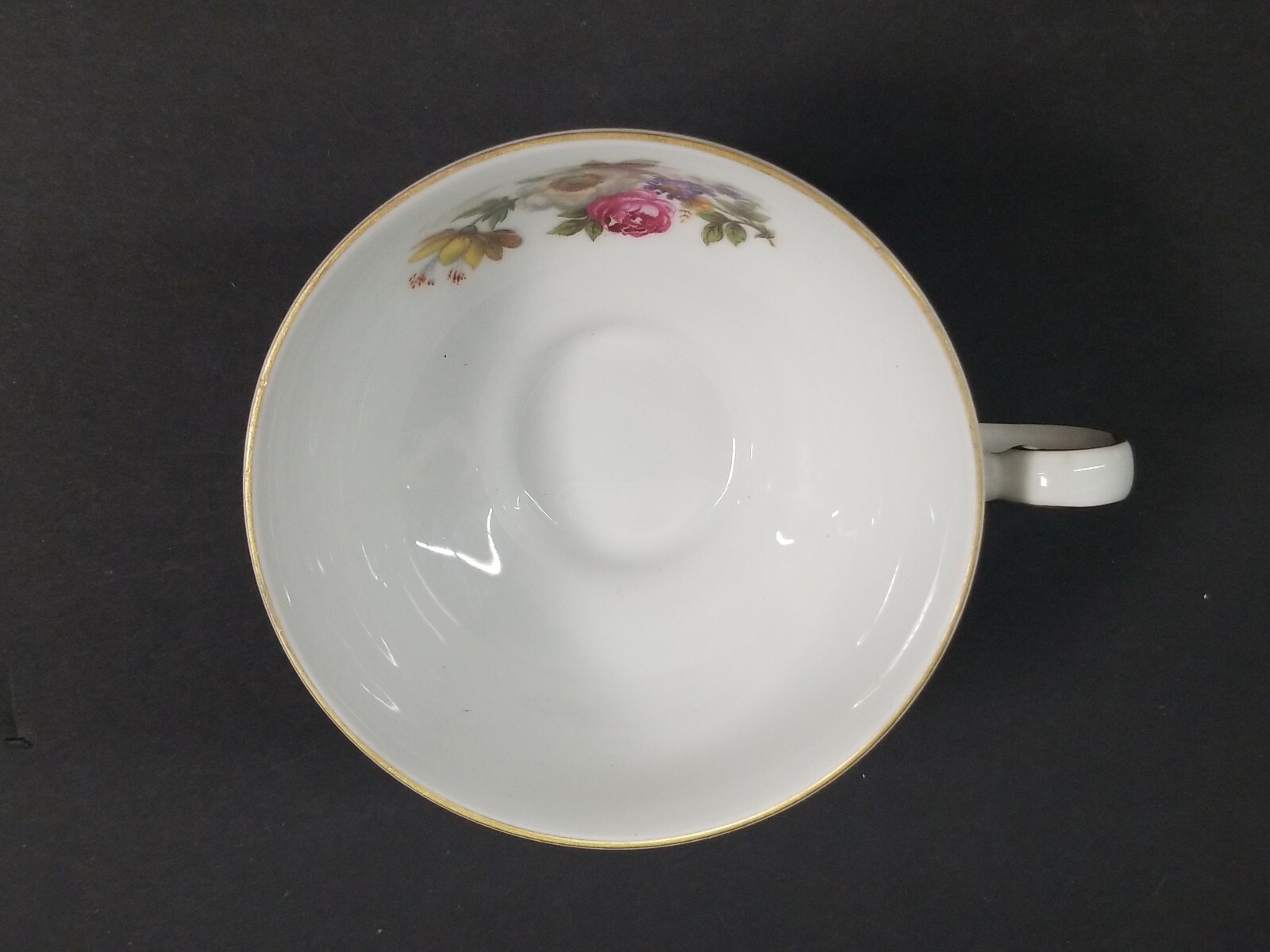Mitterteich Bavaria Meissen Floral Cup 4″ Gold Trim Germany