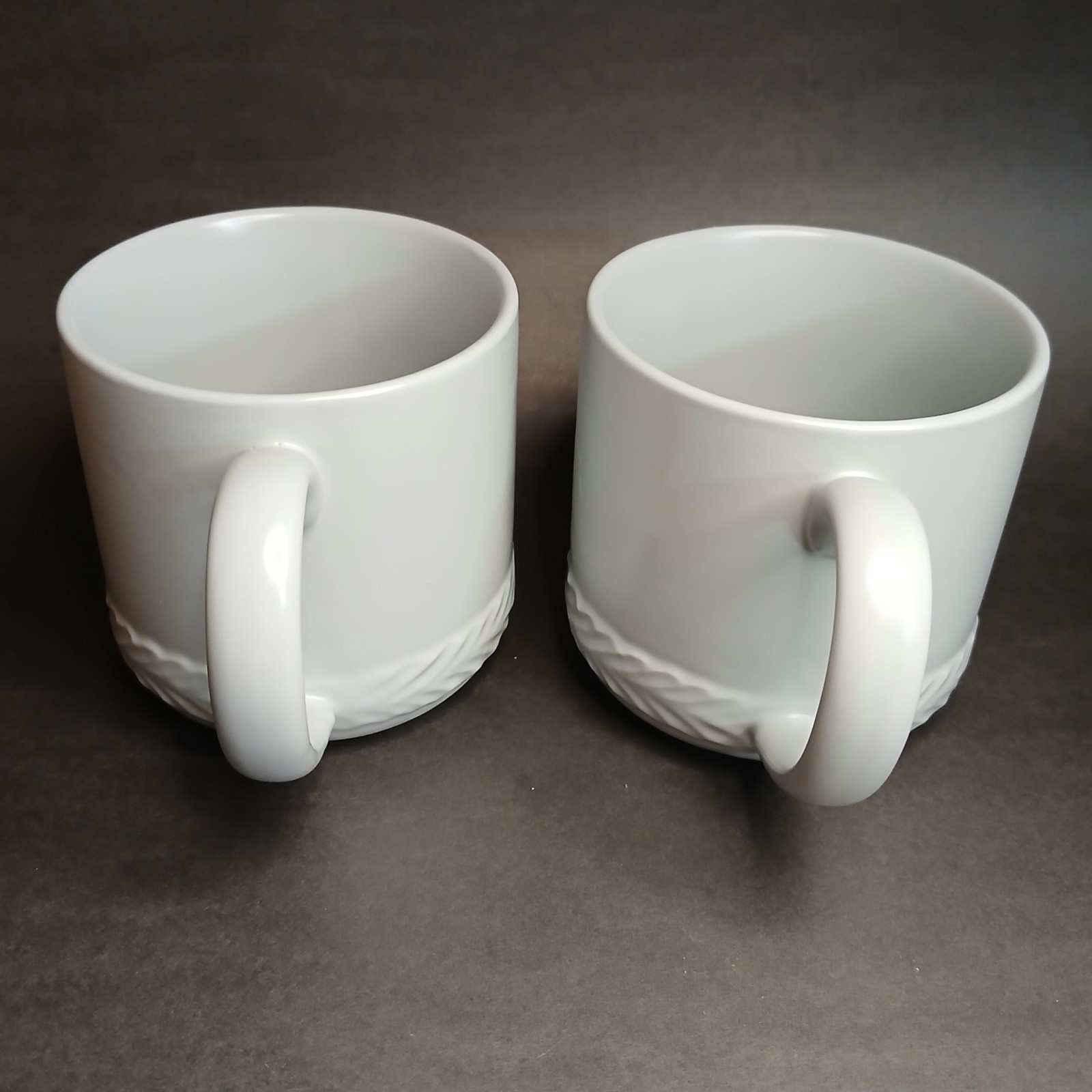 Bee & Willow Ashville Vine Matte Gray Set Of Two Mugs 15 oz. Bed Bath & Beyond