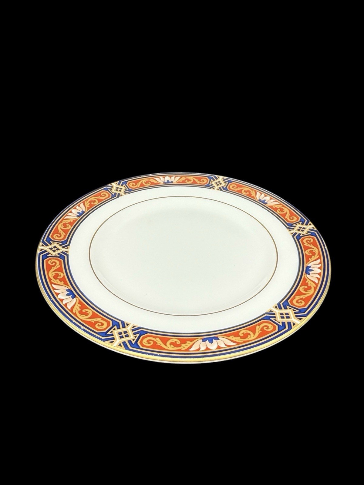 Wedgwood Chippendale Blue And Rust Bread & Butter Plate Discontinued England