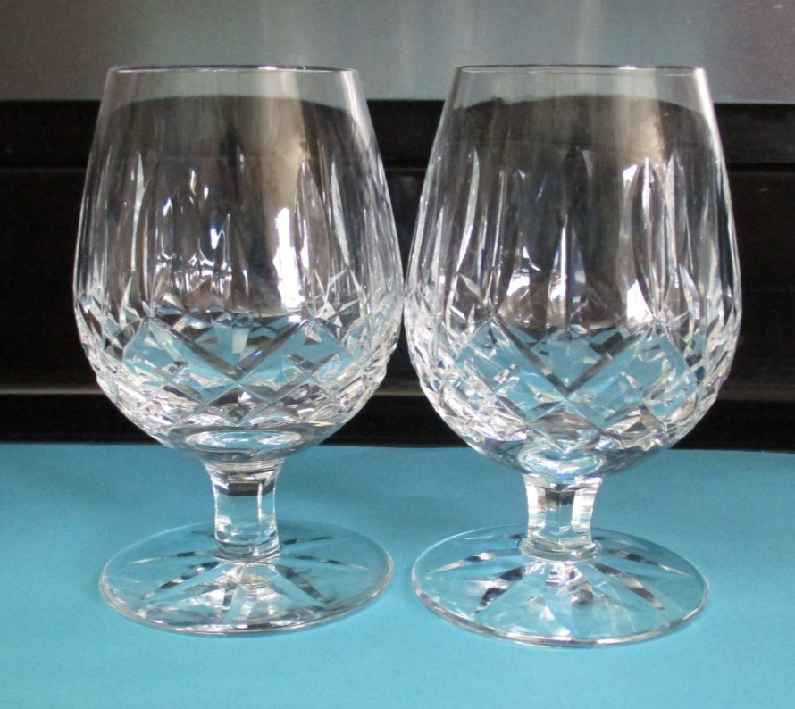 Waterford Crystal, Lismore Small Brandy Glasses – Set of Two, Excellent