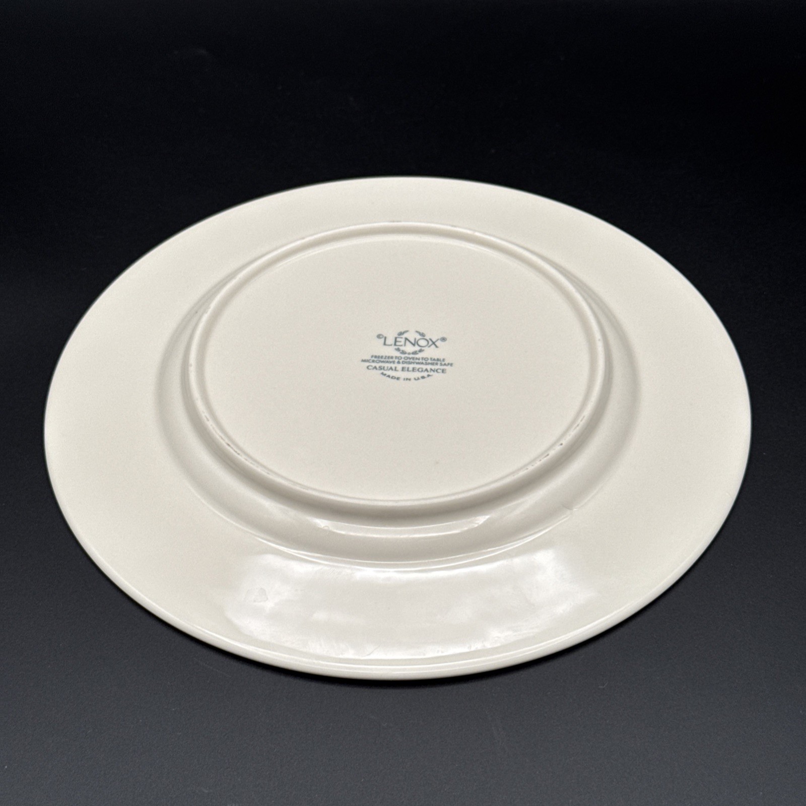 Lenox Salad Dessert Plate 8″ Dia. Casual Elegance Embossed Ivory White
