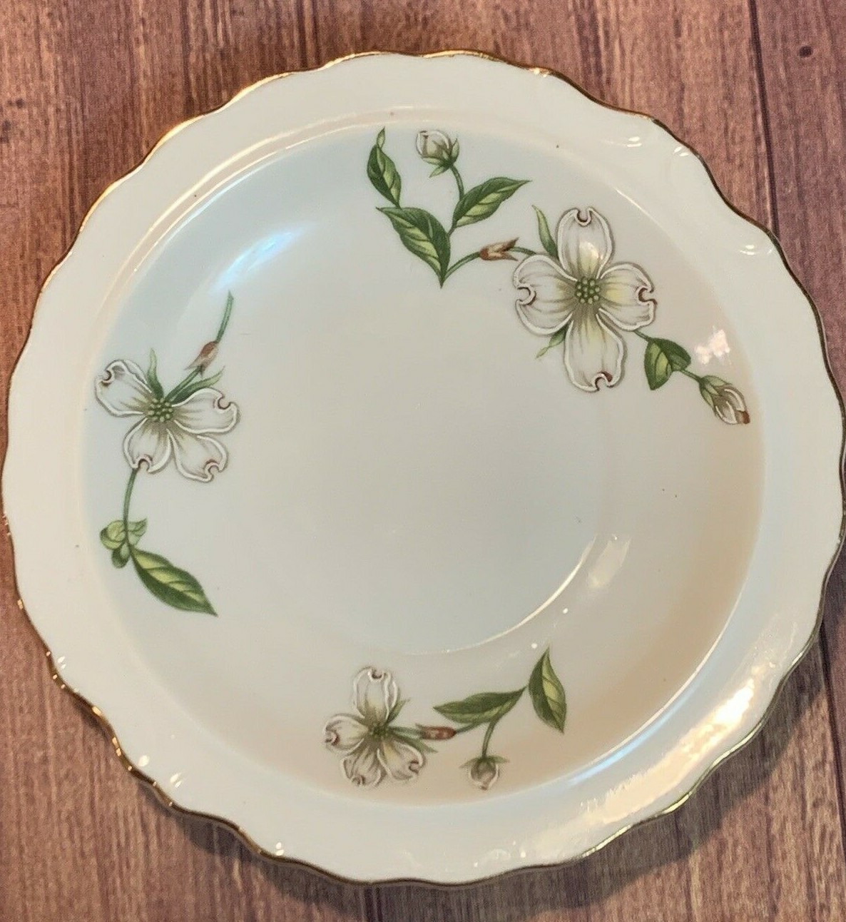 Lefton China ~ Dogwood Design *mini* Creamer and Saucer Set ~ Japan