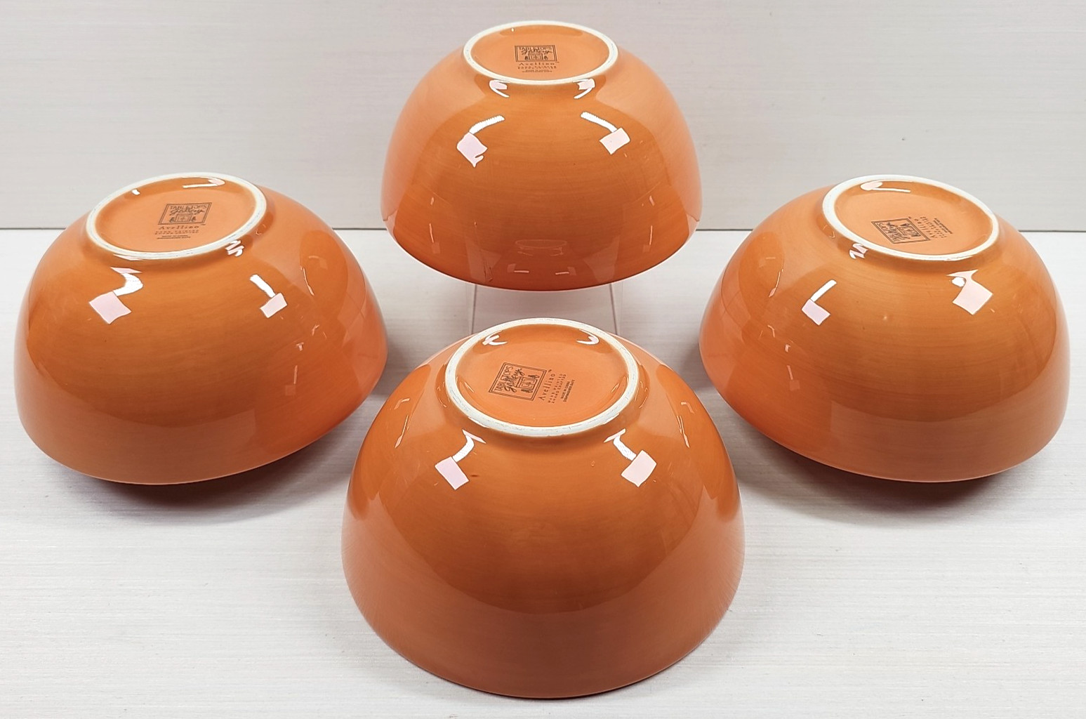 4 Tabletops Unlimited Avellino Pumpkin Soup Cereal Bowls Set Gallery Serving Lot