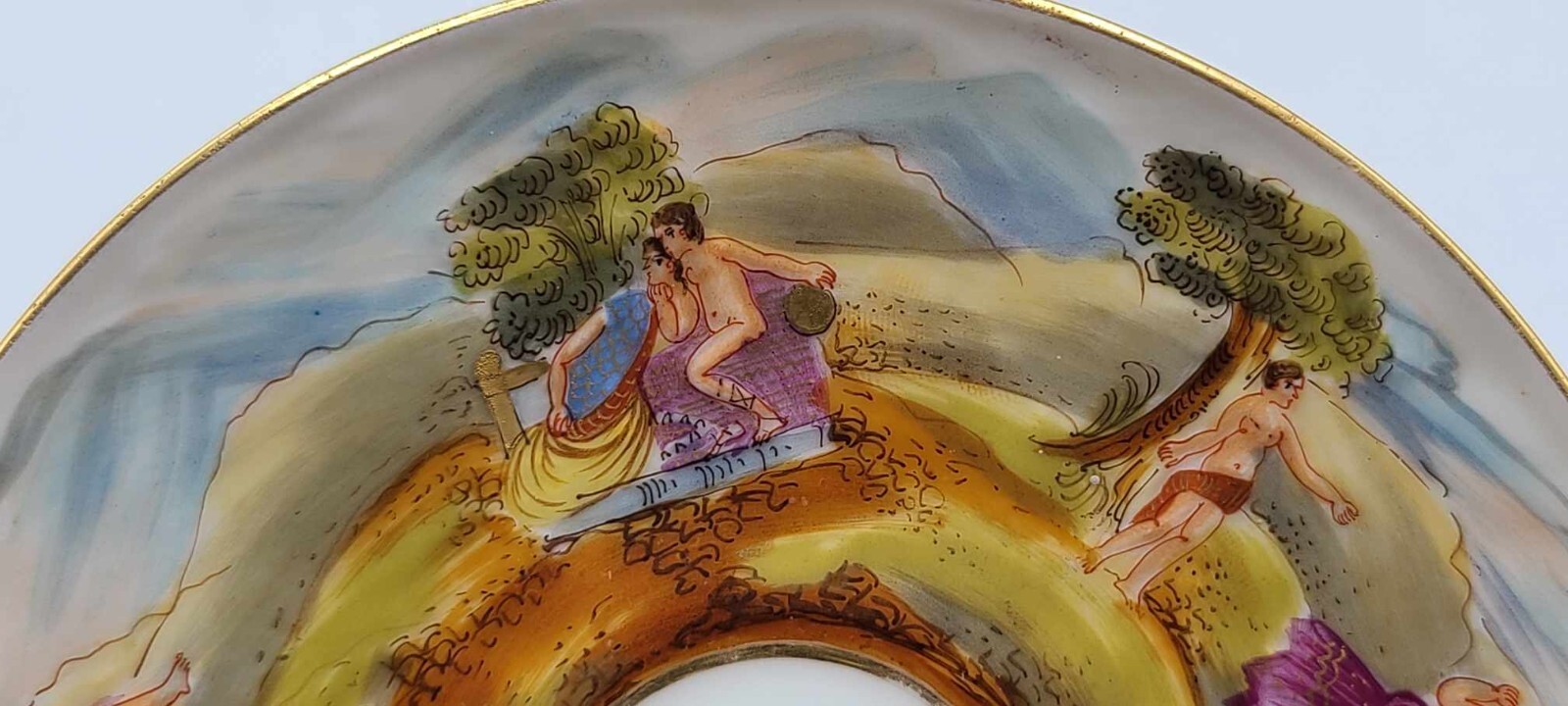 Antique 1800s Richard Ginori Capodimonte Hand Painted Cup & Saucer