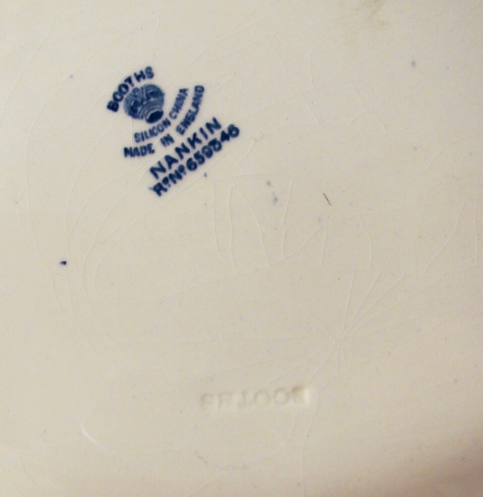 Booths England Flow Blue NANKIN A1452 Divided Grill Plate READ