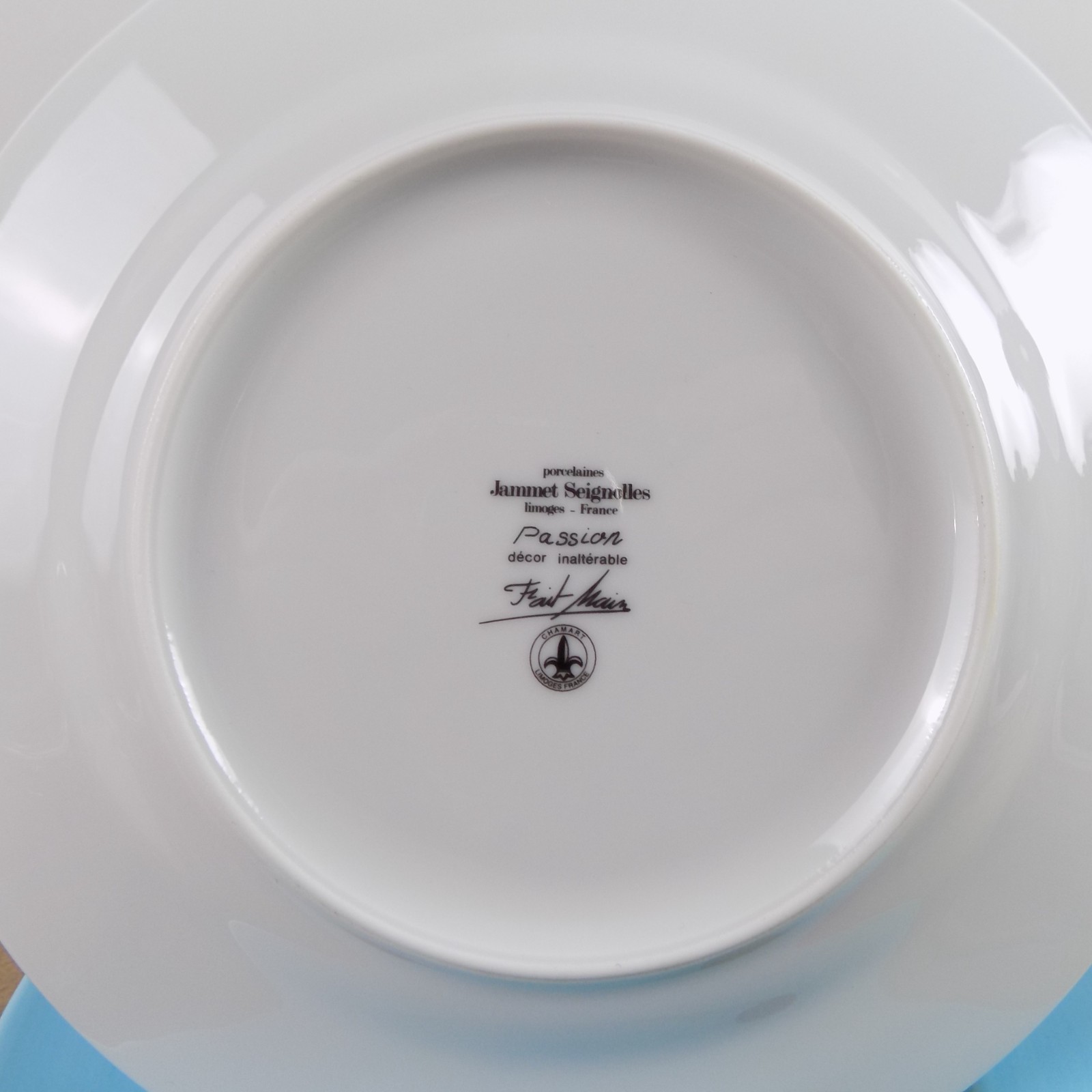7 Chamart Jammet Seignolles Passion Turquoise Salad Plates 8-7/8″ Limoges VGC