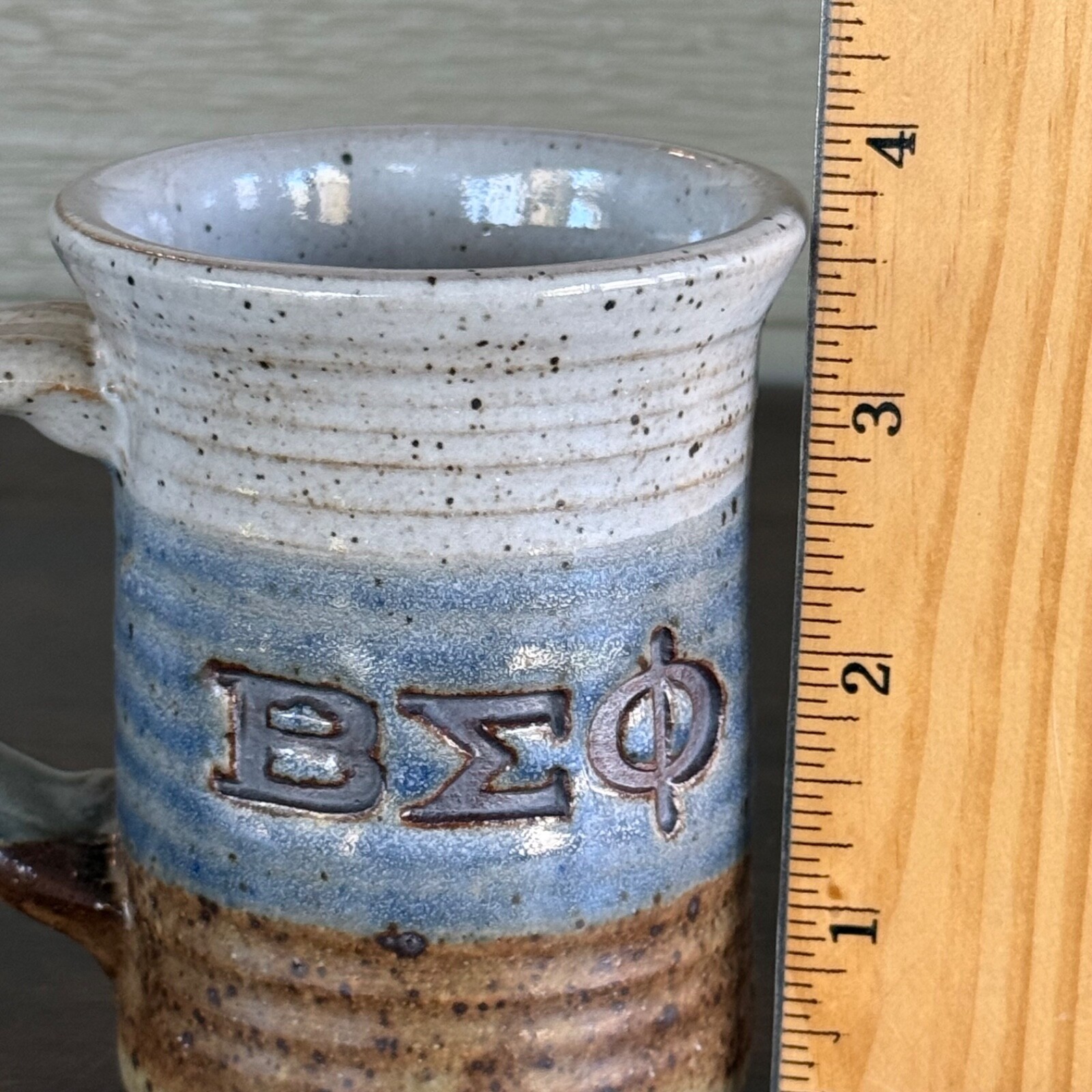 Vintage Barry Jepson Studio Art Pottery Coffee Mug 1982 Beta Sigma Phi Kansas