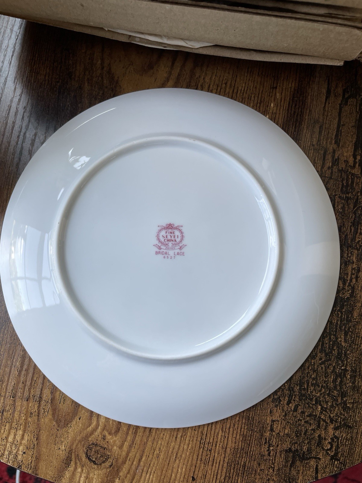 12 Japan Fine China , Bridal Lace Salad / Cake Plate, 7.5” Silver Trim MCM Set