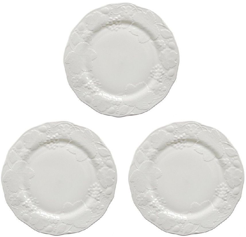Wedgwood Strawberry Vine Dinner Plate 28cm 11in Set of 3pcs Bone China Porcelain