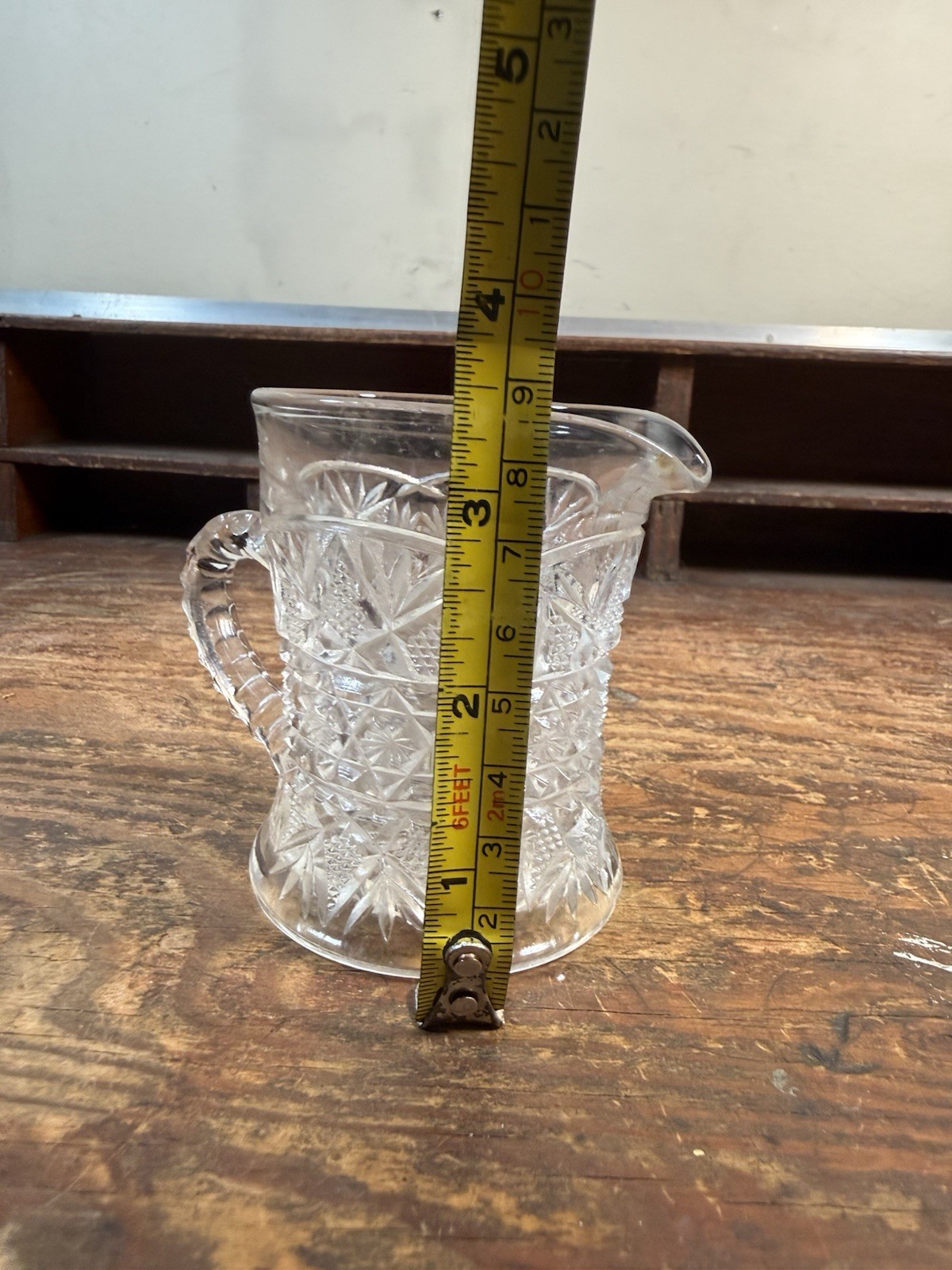 EAPG Bryce, Higbee & Co TEN-POINTED STAR Creamer / Pitcher 1906 Small Creamer