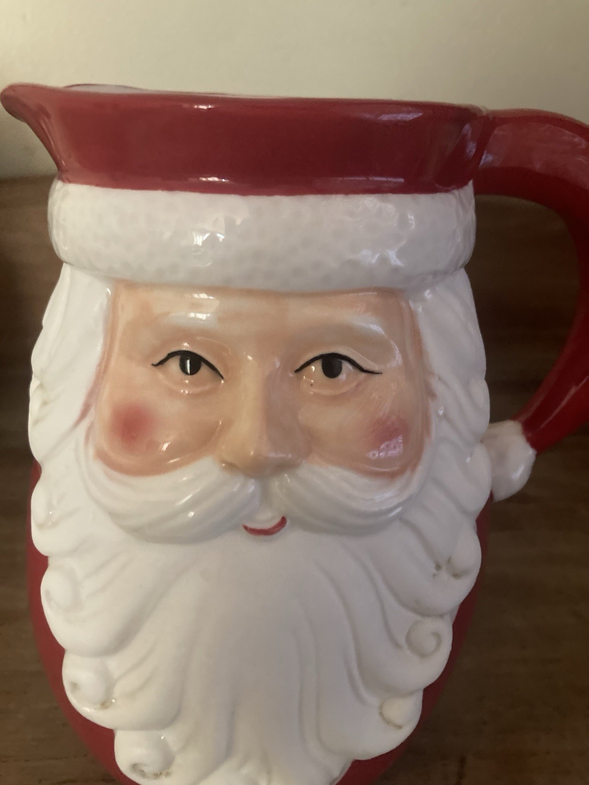 Creative Co-Op 6-1/4″L x 5-1/2″W x 7″H Stoneware Santa Pitcher