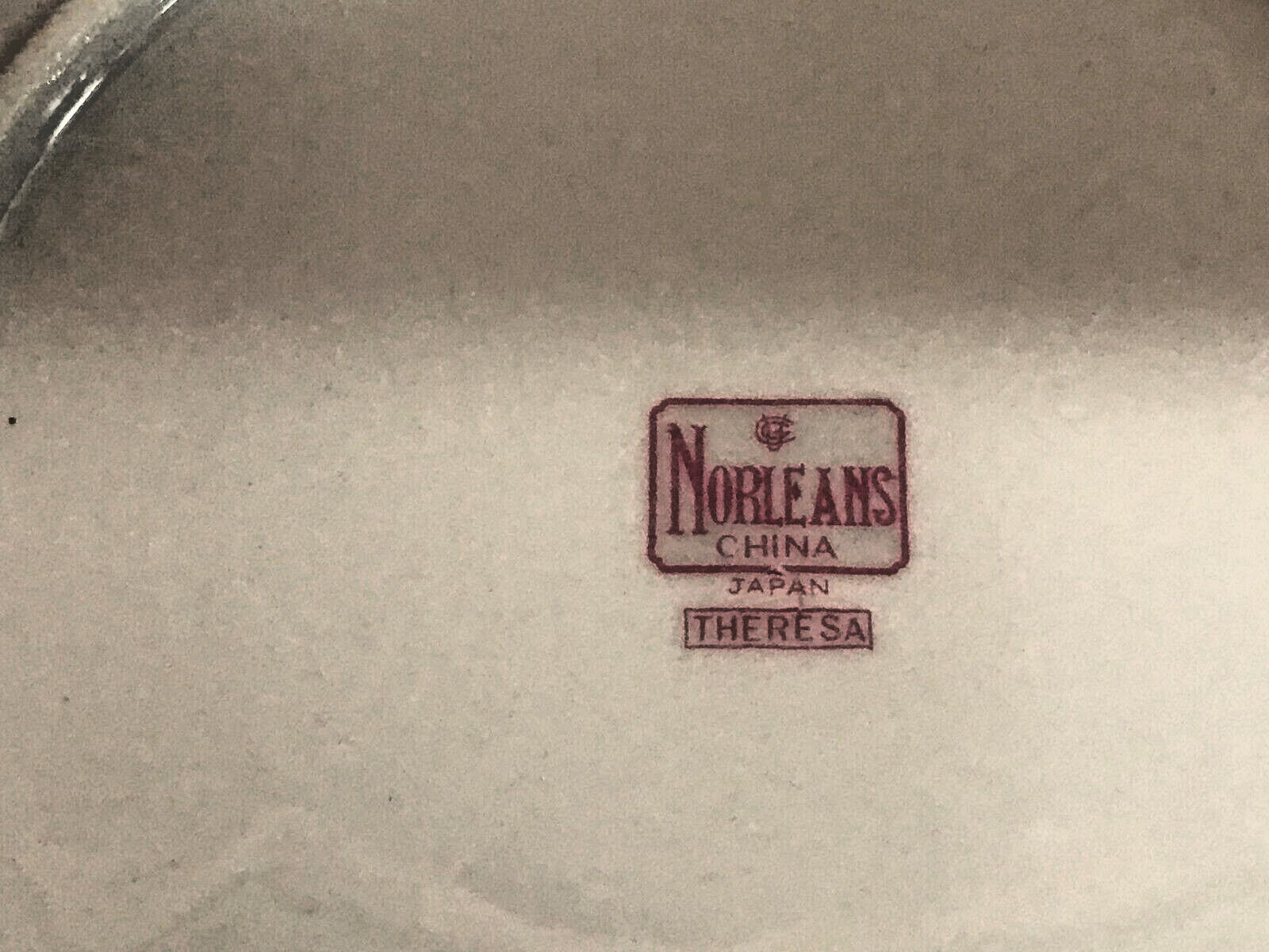 Vintage Theresa Pattern with Platinum Trim by NORLEANS Serving Bowl
