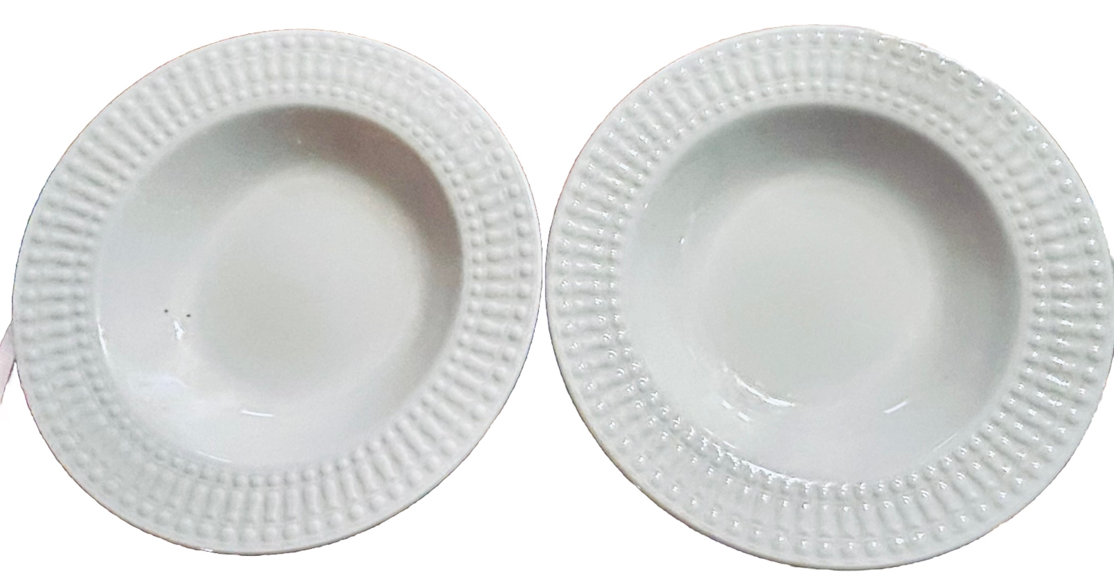 CLASSIC MIKASA CASSANDRA GOURMET BASICS White Grannycore Coupe Bowl Set Of 2