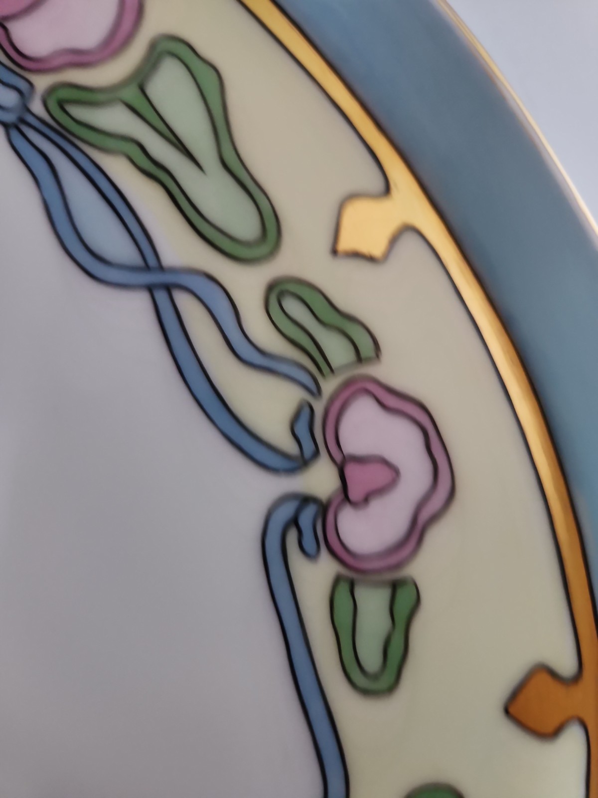 Art NOUVEAU 1930 Tressemanes & Vogt Limoges France H.P. Platter SIGNED L. LANCE
