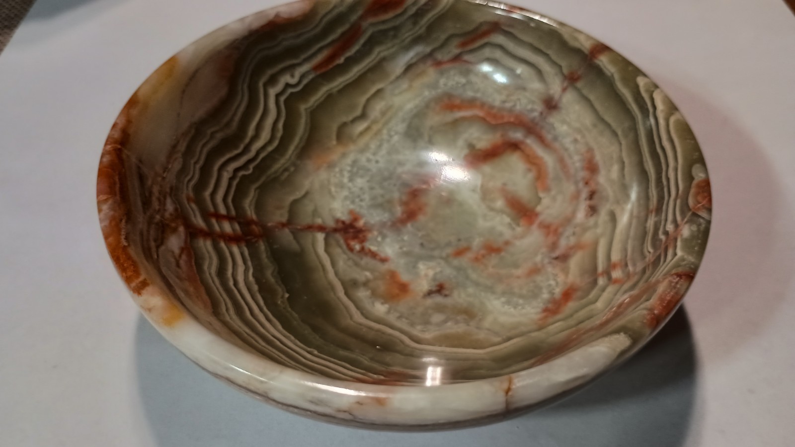 Green Onyx Bowl 5 in