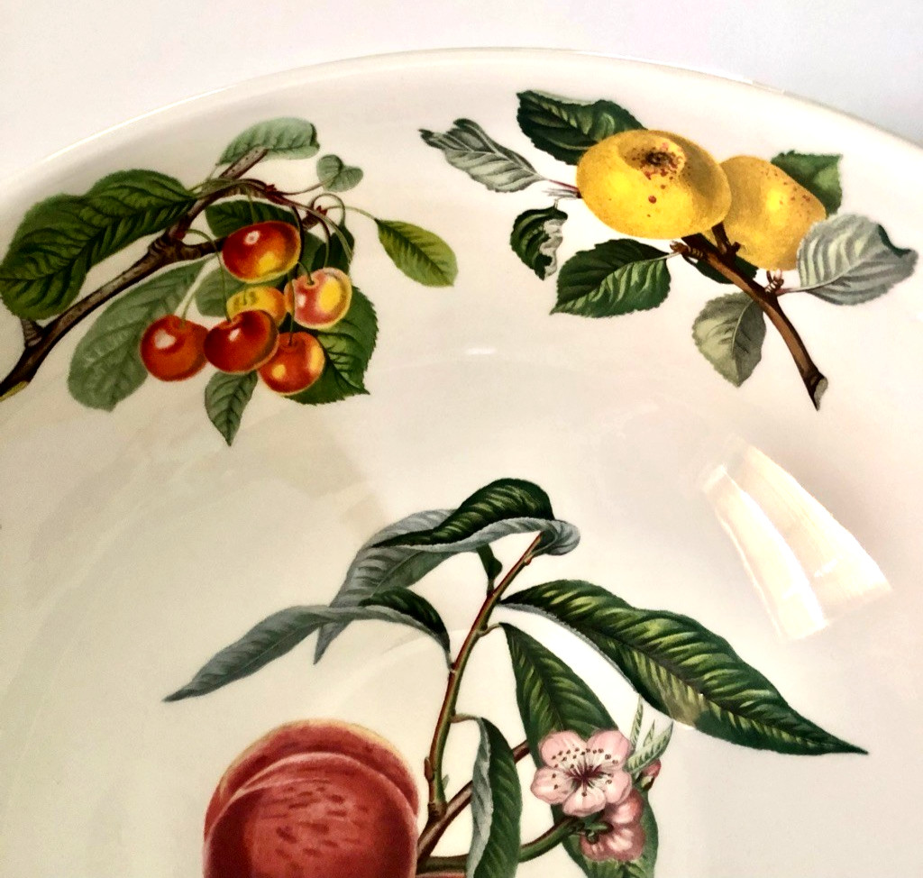 PORTMEIRION Pomona Large SERVING / Mix BOWL “Goddess of Fruit” 11″ x 5″ England