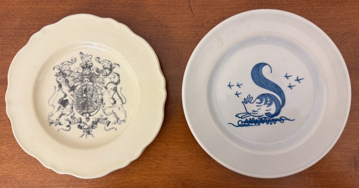 (2) Williamsburg Dessert Bread Plates King’s Arms Tavern & Christiana Campbell’s