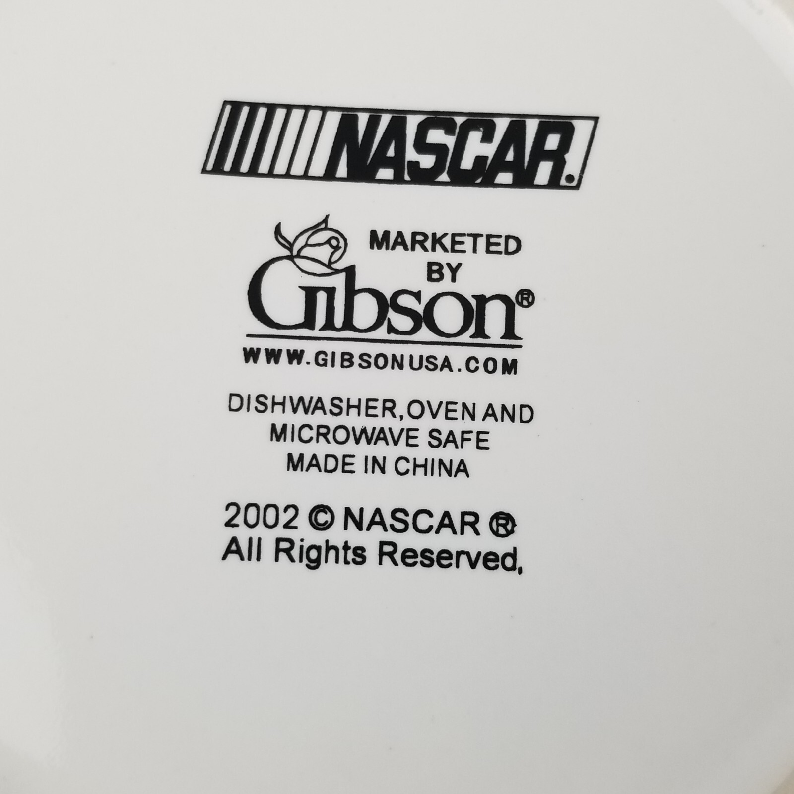 Gibson Nascar Victory Dinnerware Set Service for four 16 pieces Racing Checkered