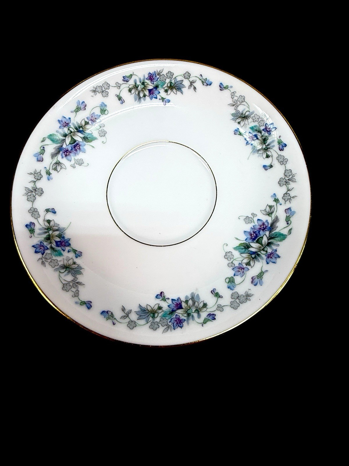 Set of 6 Noritake Violette 3054 Saucers – Excellent Condition – Gold Trim -Japan