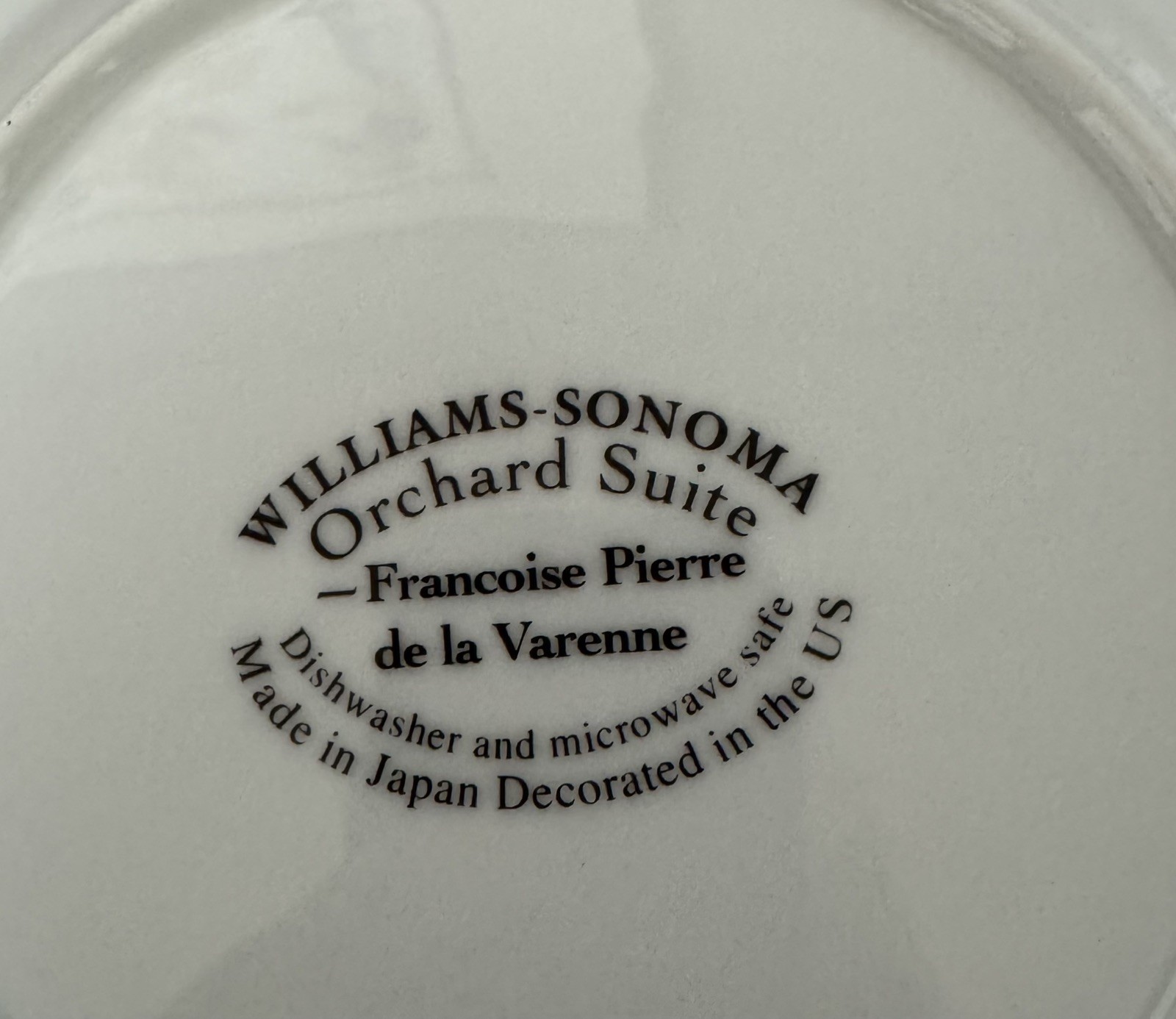 2 Williams Sonoma Orchard Suite Salad Plates Pear 7 3/4 inch Made In Japan