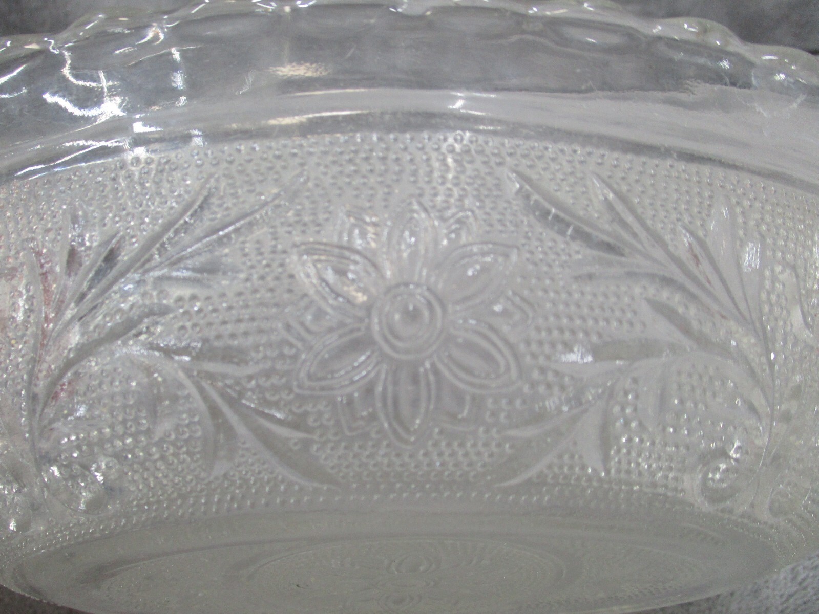Anchor Hocking Oval Serving Bowl Round Cereal Bowl Set Sandwich Clear Glass 2pcs